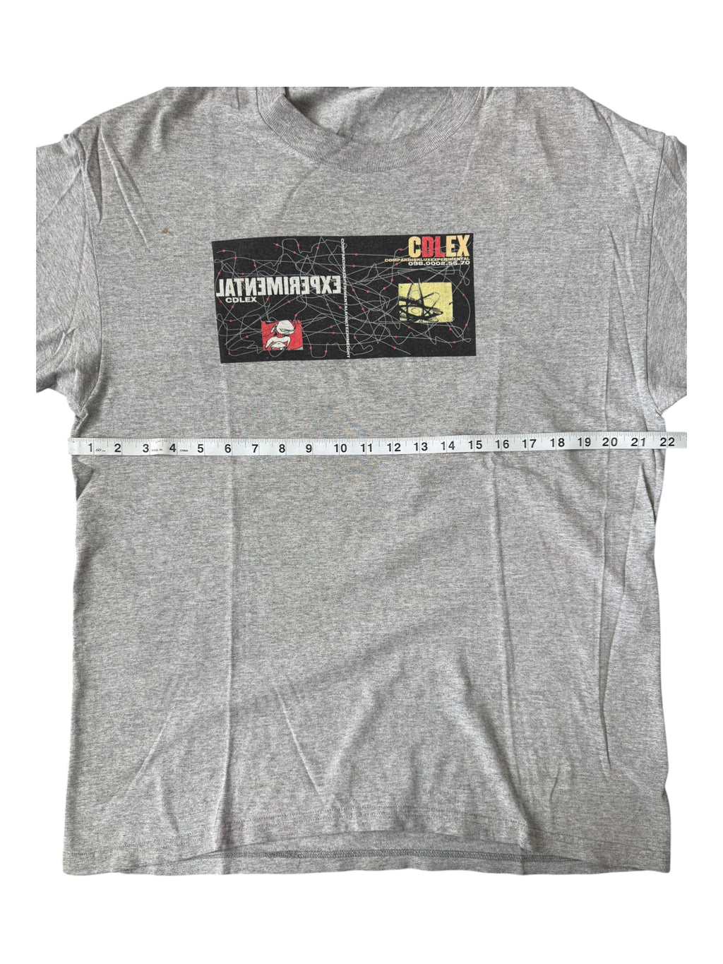 Union 90s Futura CDLEX Experimental Grey T-Shirt Size Large