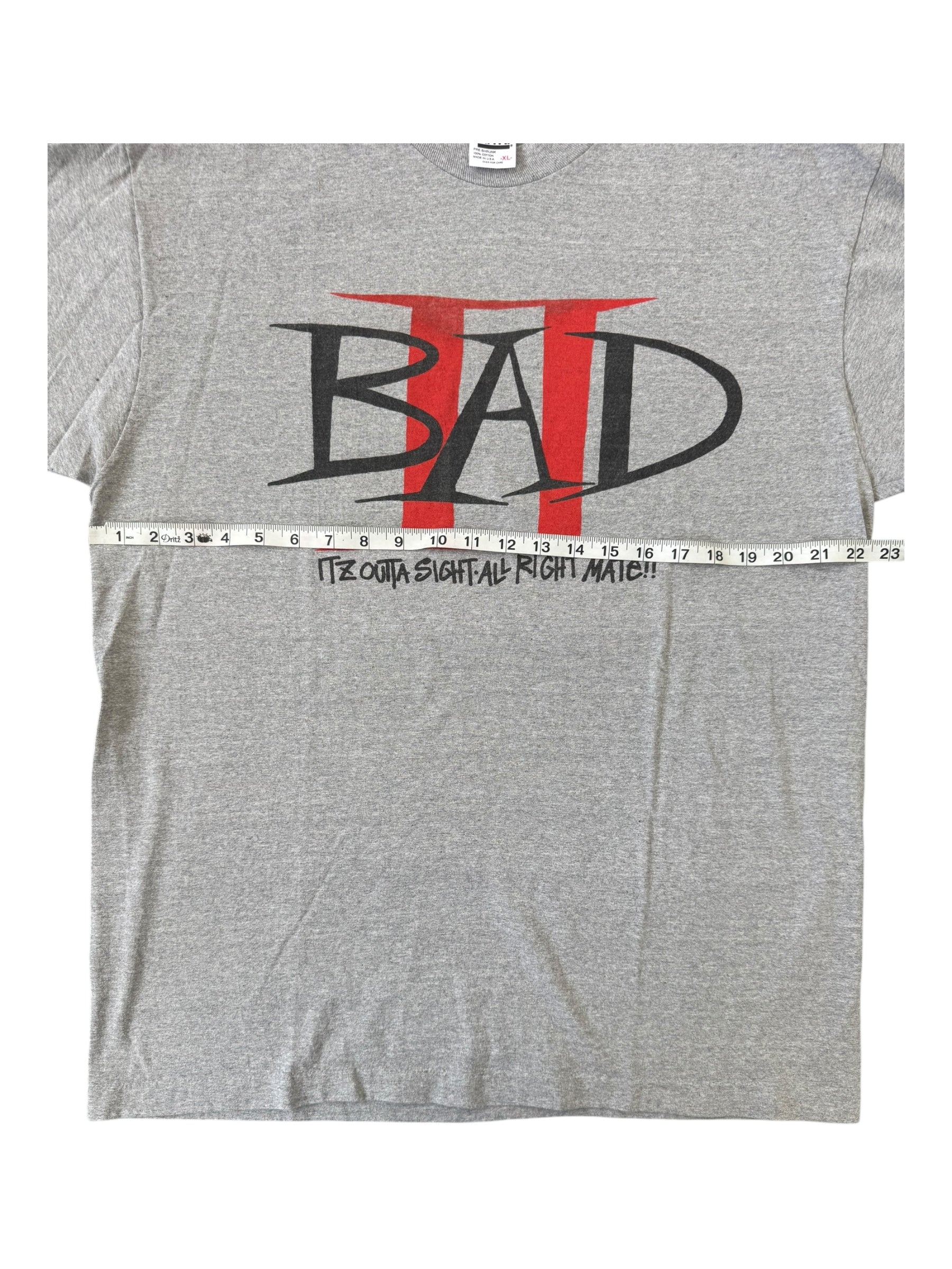 Big Audio Dynamite 90s B.A.D. II Grey T-Shirt Size XL