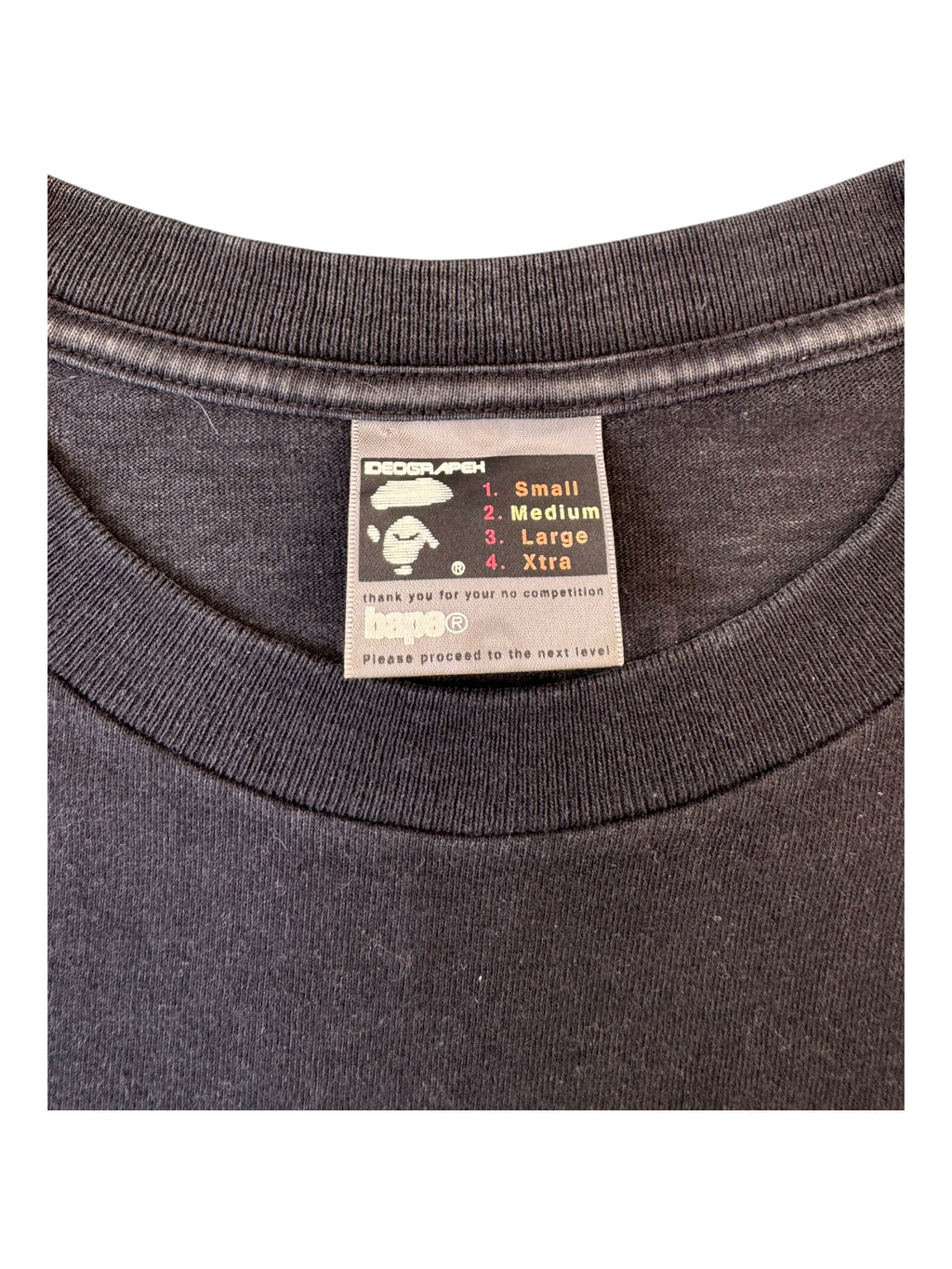 A Bathing Ape 00s Kaws Face Logo Black T-Shirt Size Medium