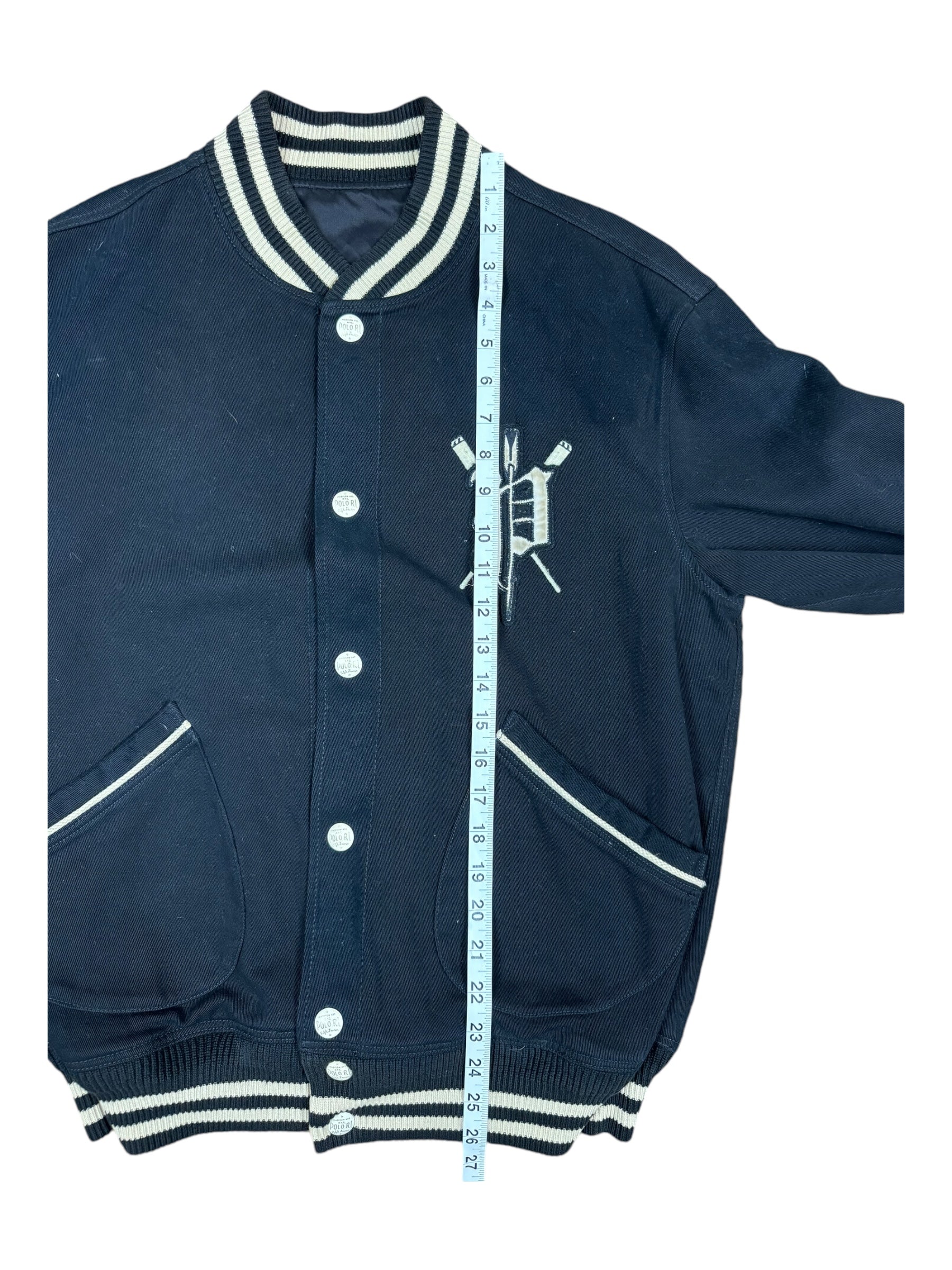 Polo Ralph Lauren 90s Reversible Letterman Jacket Size Medium