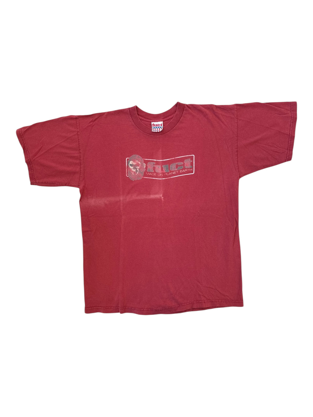 Fuct 90s Red Ape Box Logo Size XL