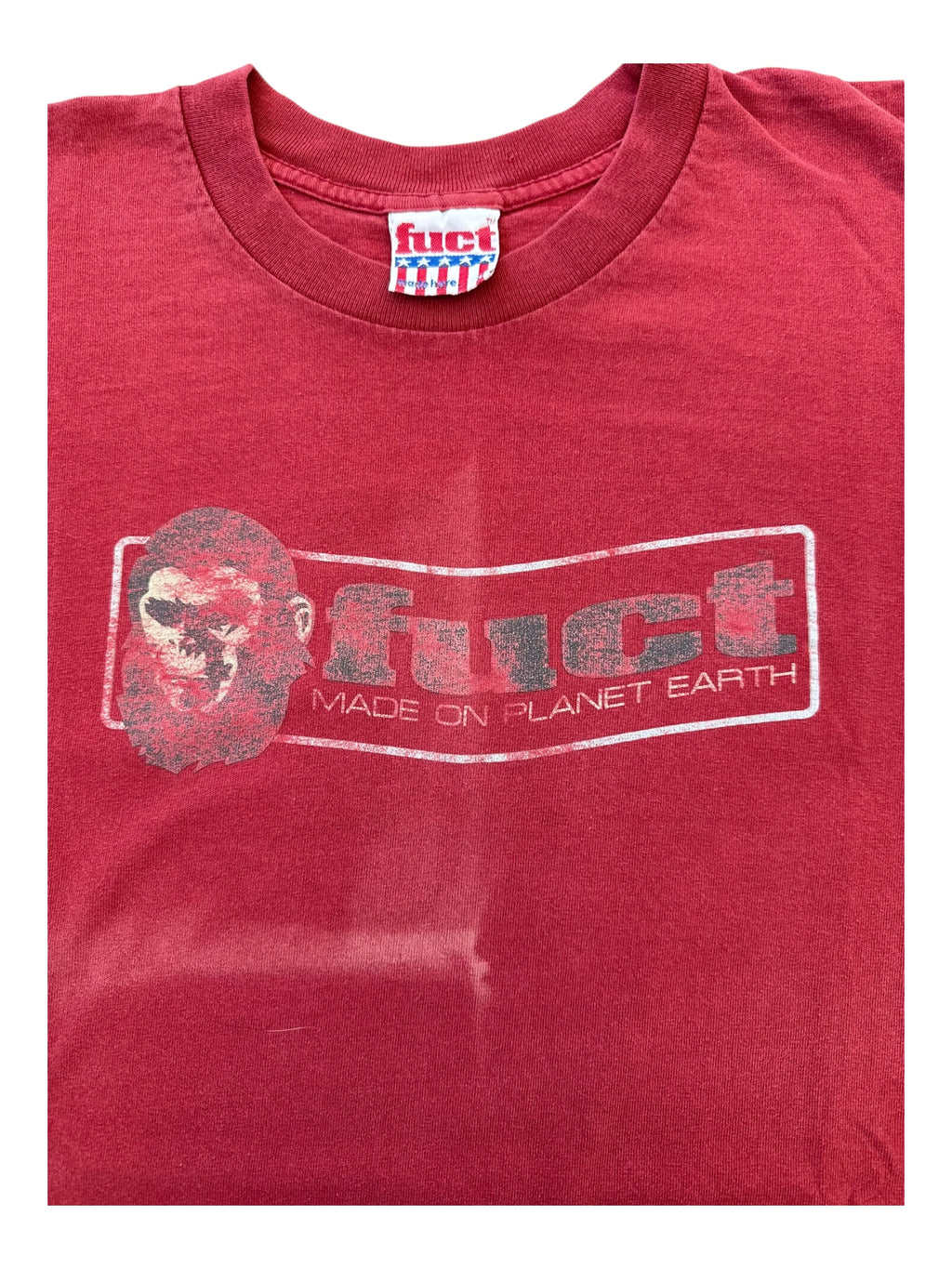 Fuct 90s Red Ape Box Logo Size XL