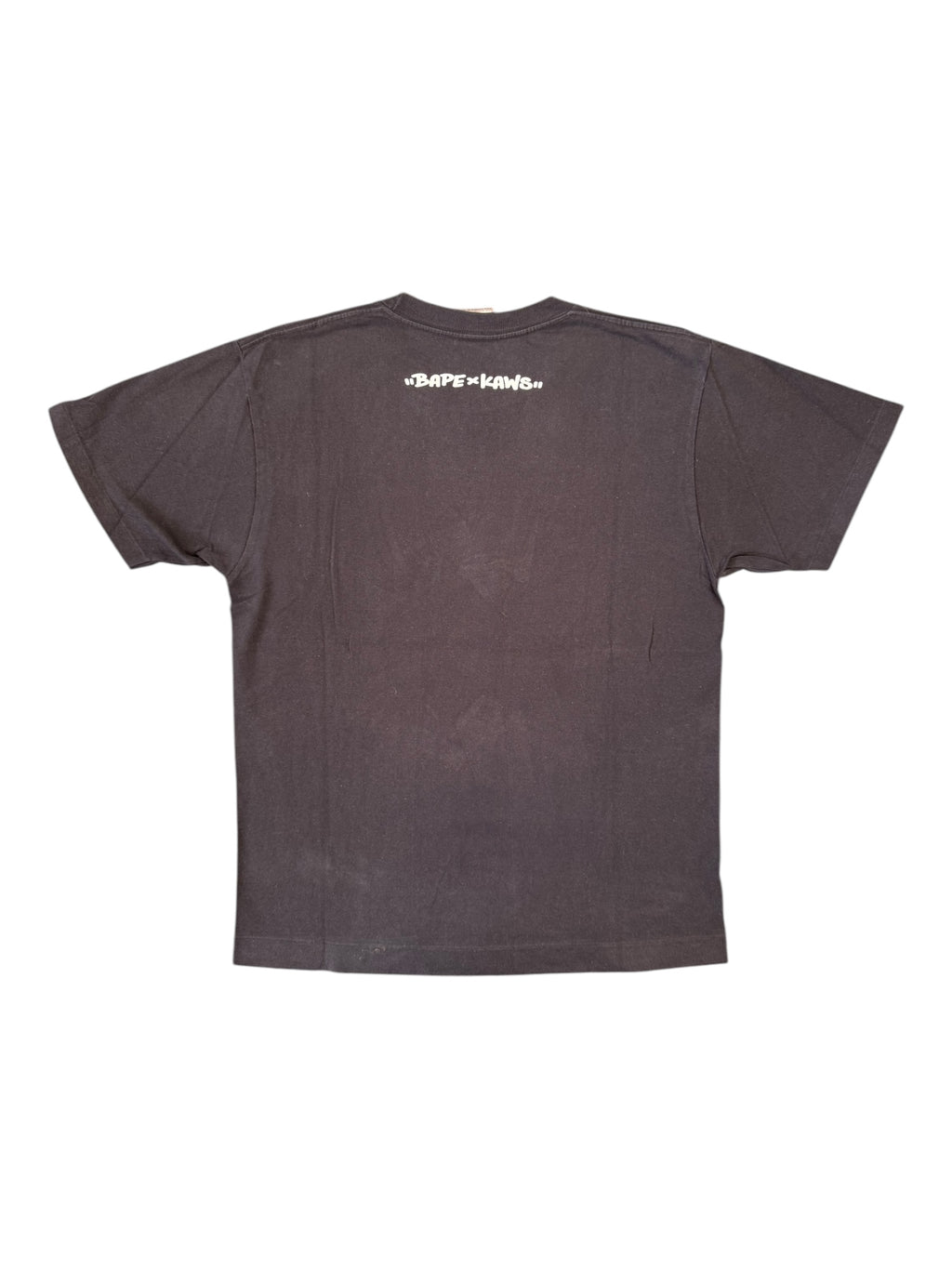 A Bathing Ape 00s Kaws Face Logo Black T-Shirt Size Medium