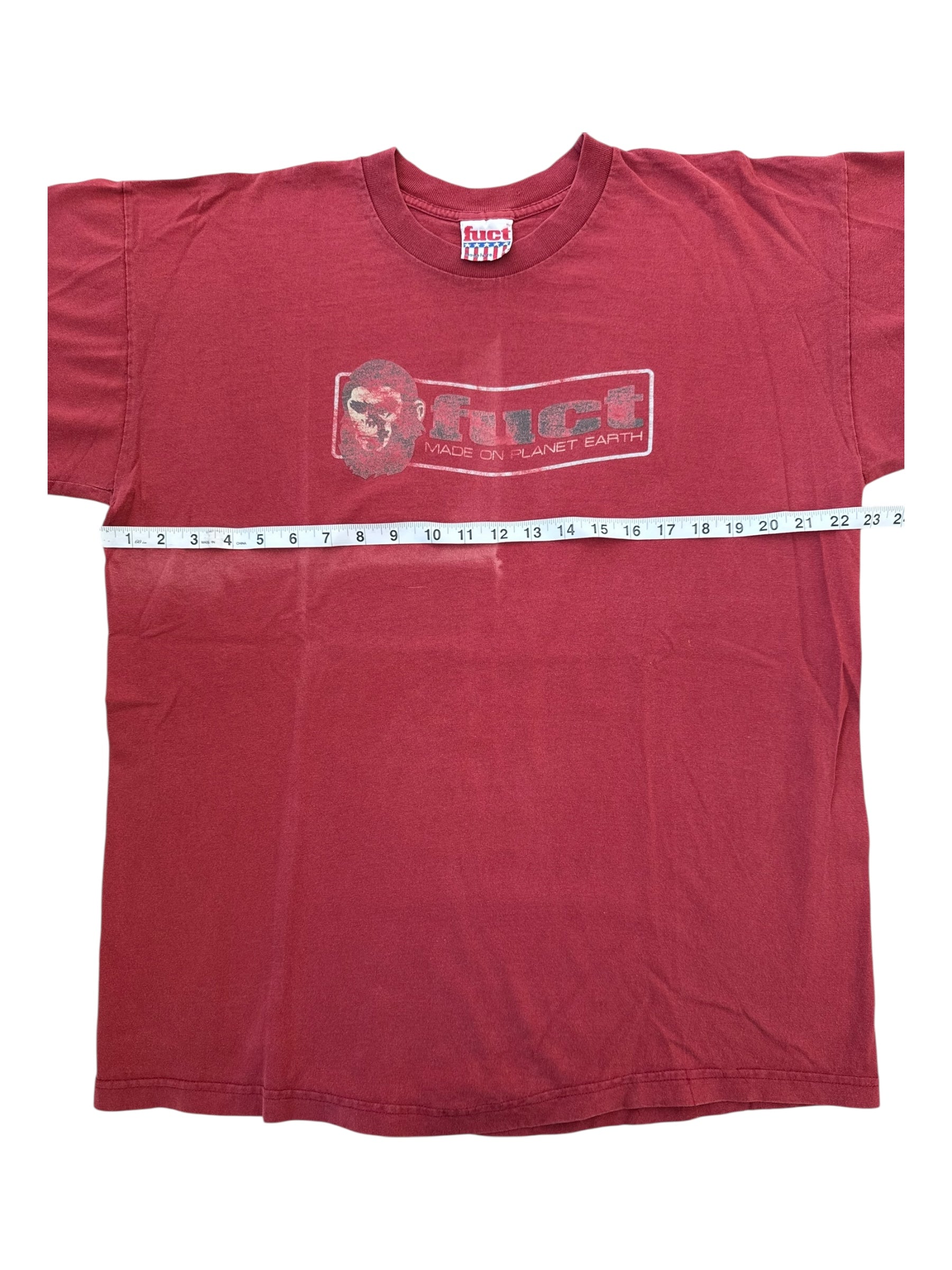 Fuct 90s Red Ape Box Logo Size XL