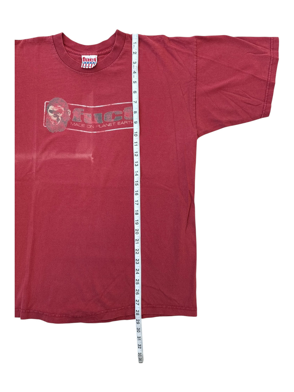 Fuct 90s Red Ape Box Logo Size XL