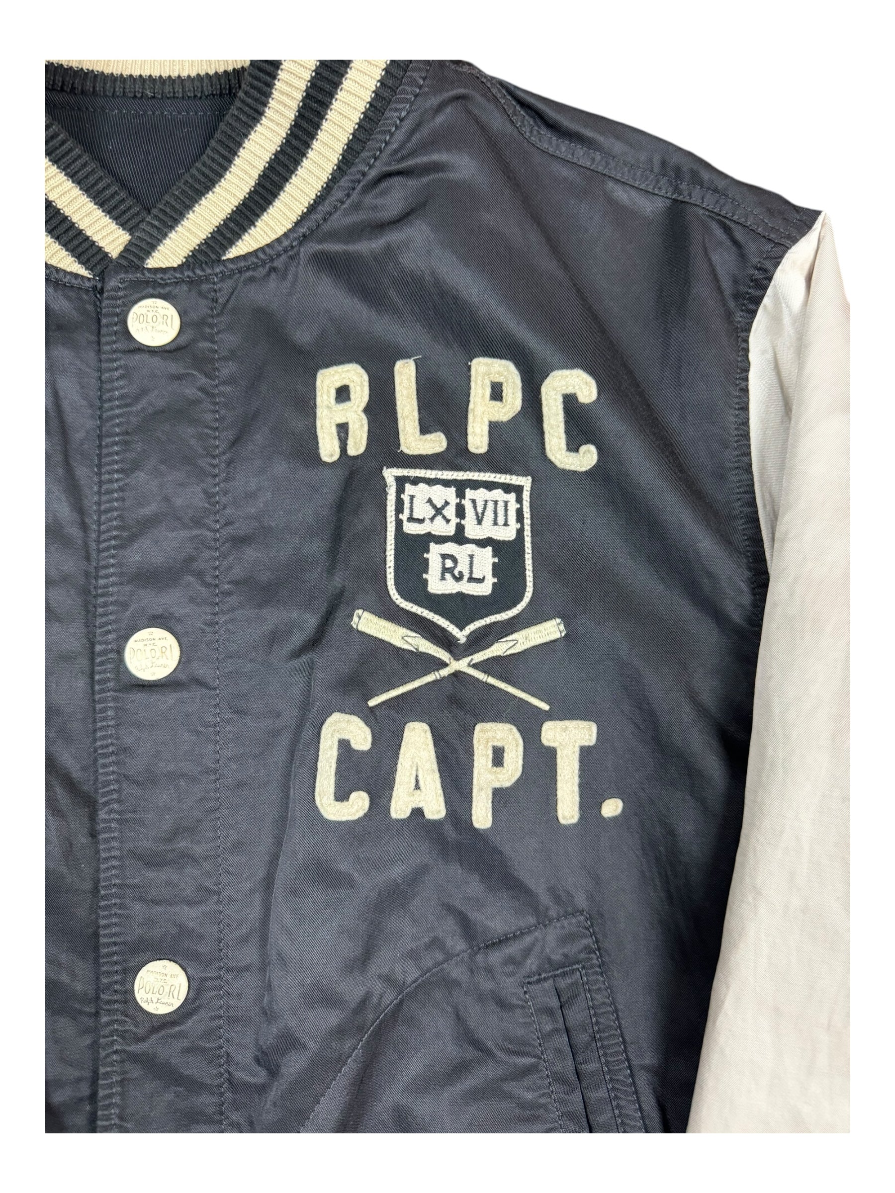 Polo Ralph Lauren 90s Reversible Letterman Jacket Size Medium