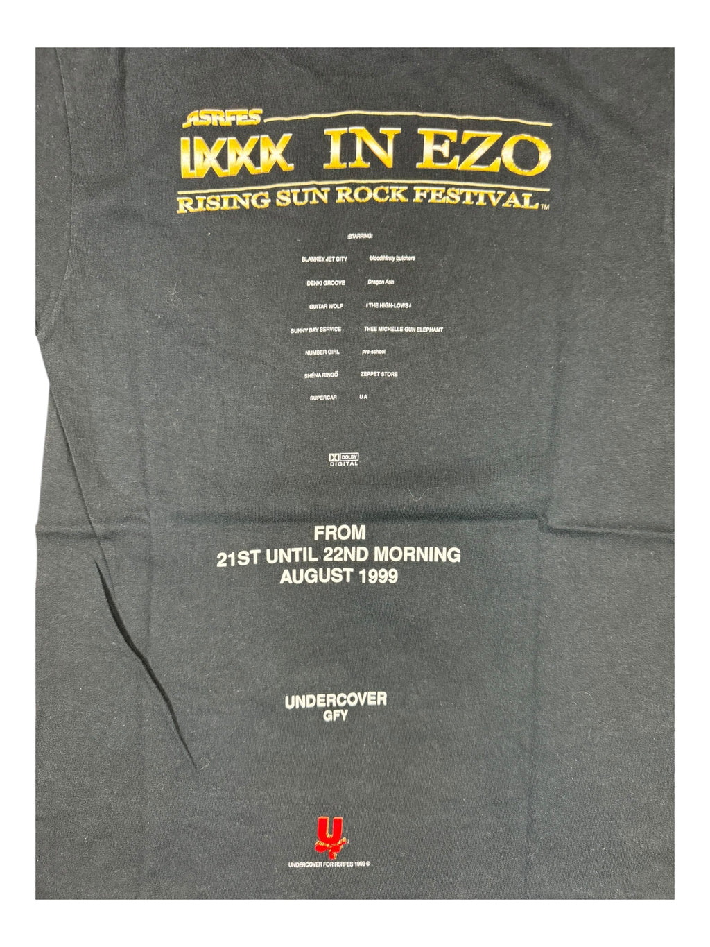 Undercover 90s RSRFES Festival Black T-Shirt Size Small