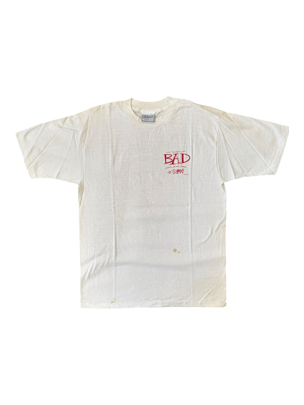 Big Audio Dynamite 90s B.A.D. II The Globe White T-Shirt Size Large