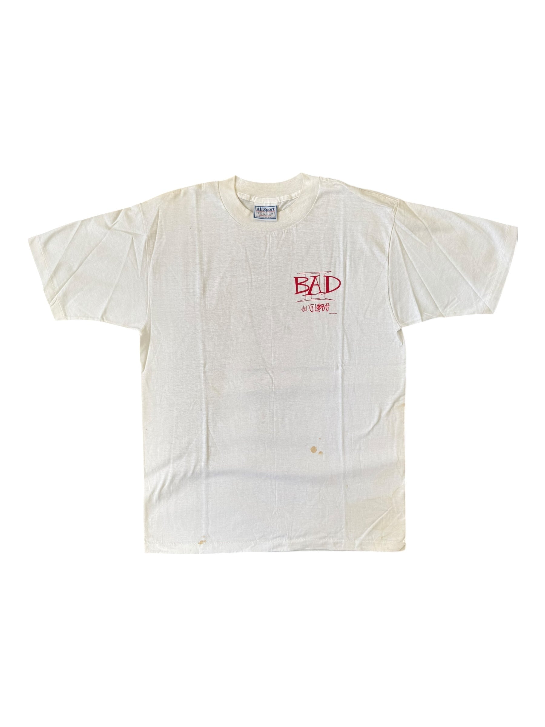 Big Audio Dynamite 90s B.A.D. II The Globe White T-Shirt Size Large
