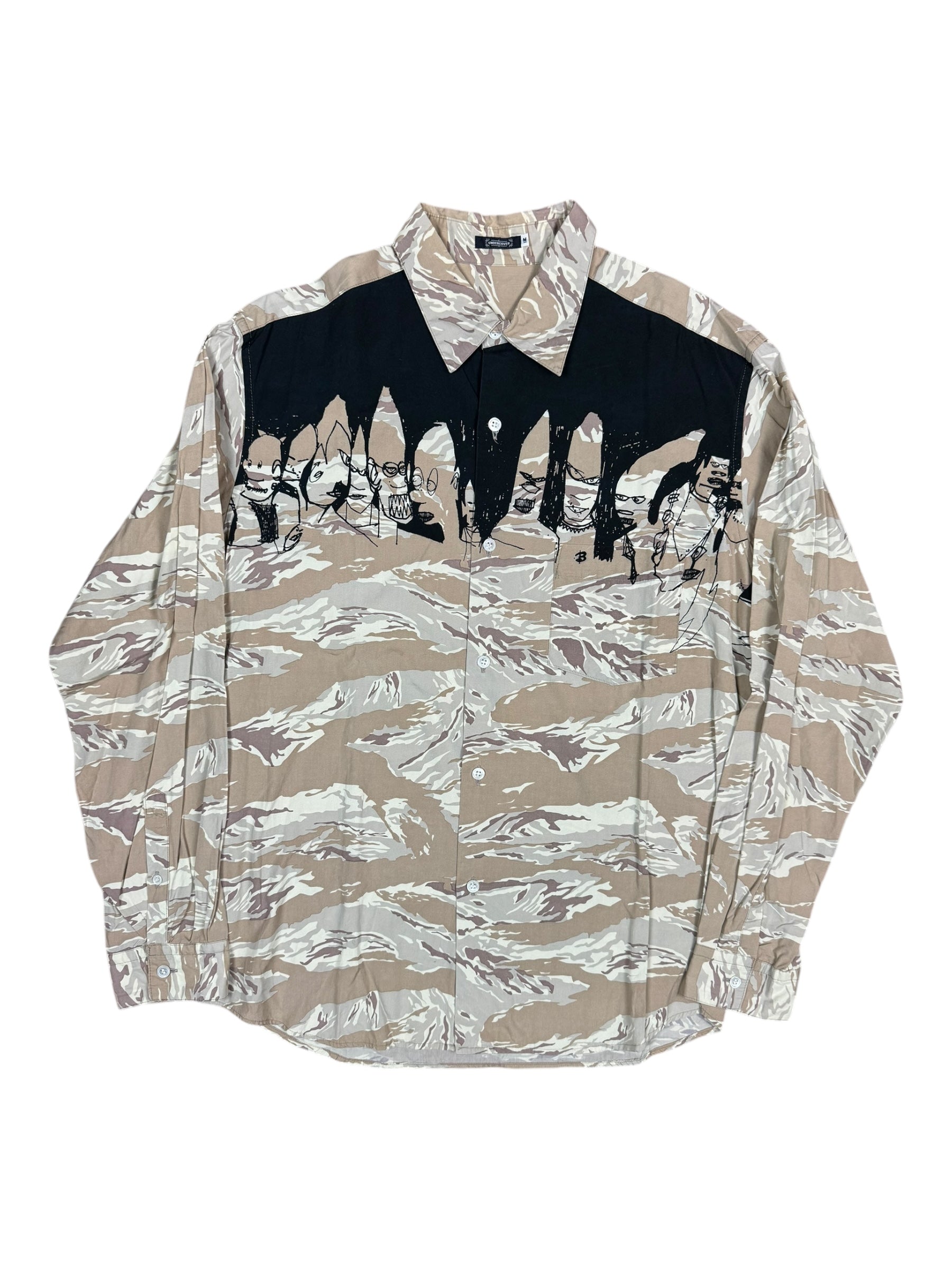 Futura 90s Camo Undercover Pointman Collage Button Up Size Medium
