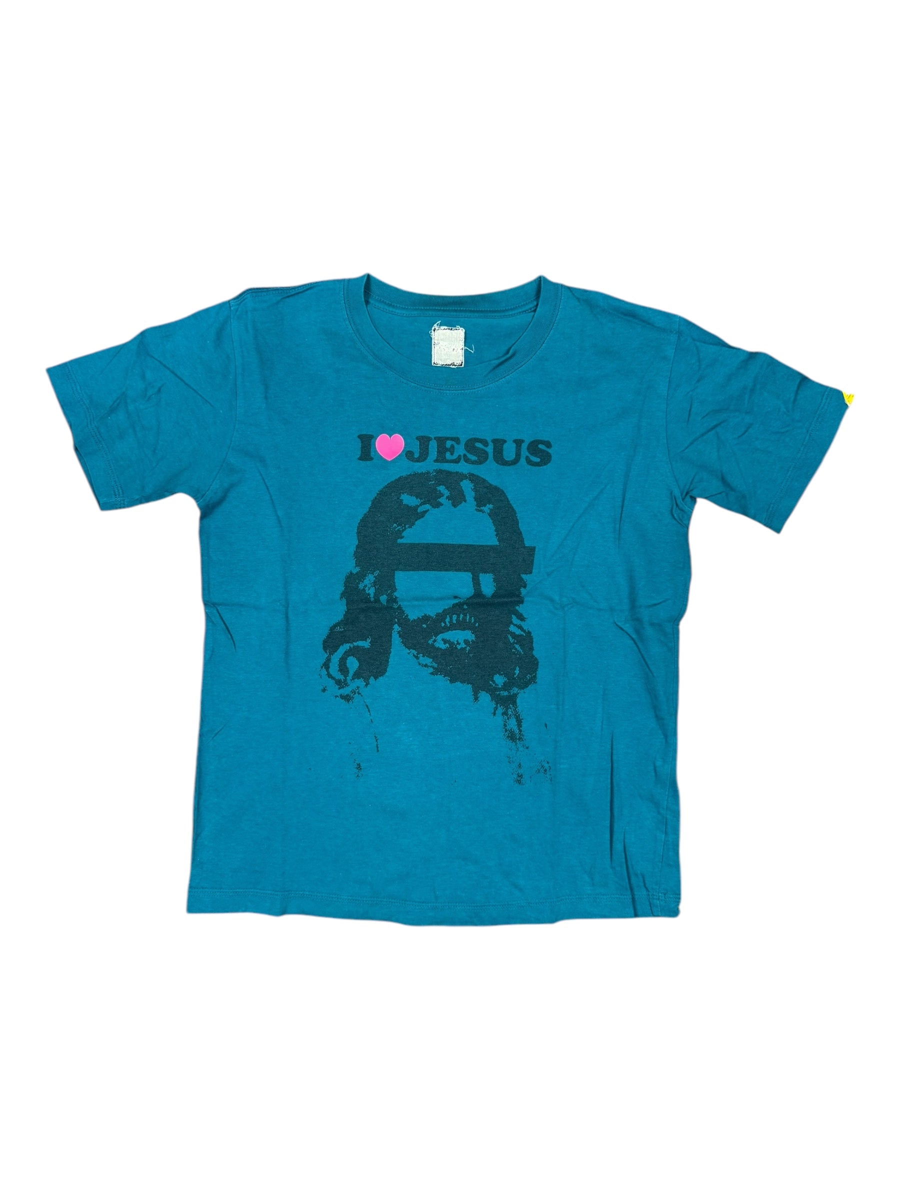 Teal 90s Teal I Love Jesus T-Shirt Small