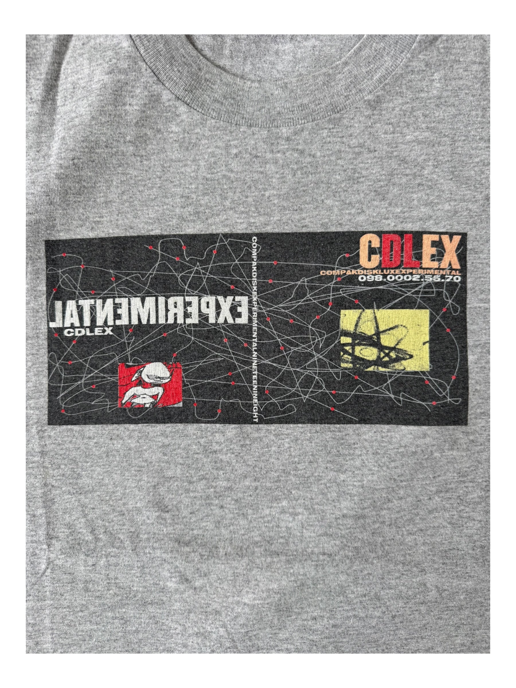 Union 90s Futura CDLEX Experimental Grey T-Shirt Size Medium