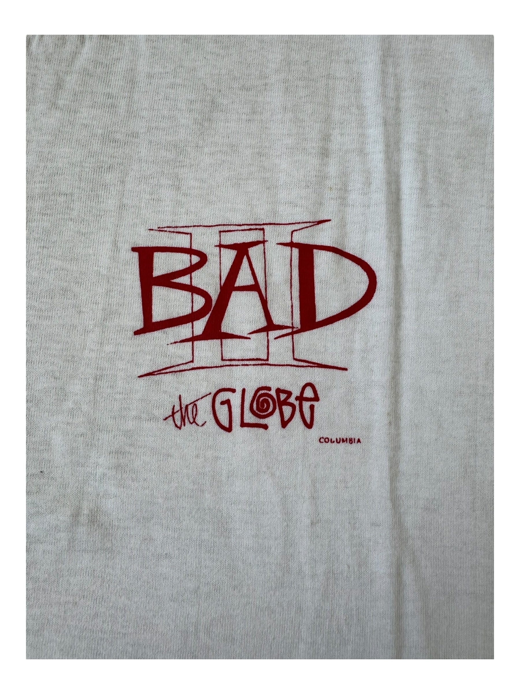 Big Audio Dynamite 90s B.A.D. II The Globe White T-Shirt Size Large
