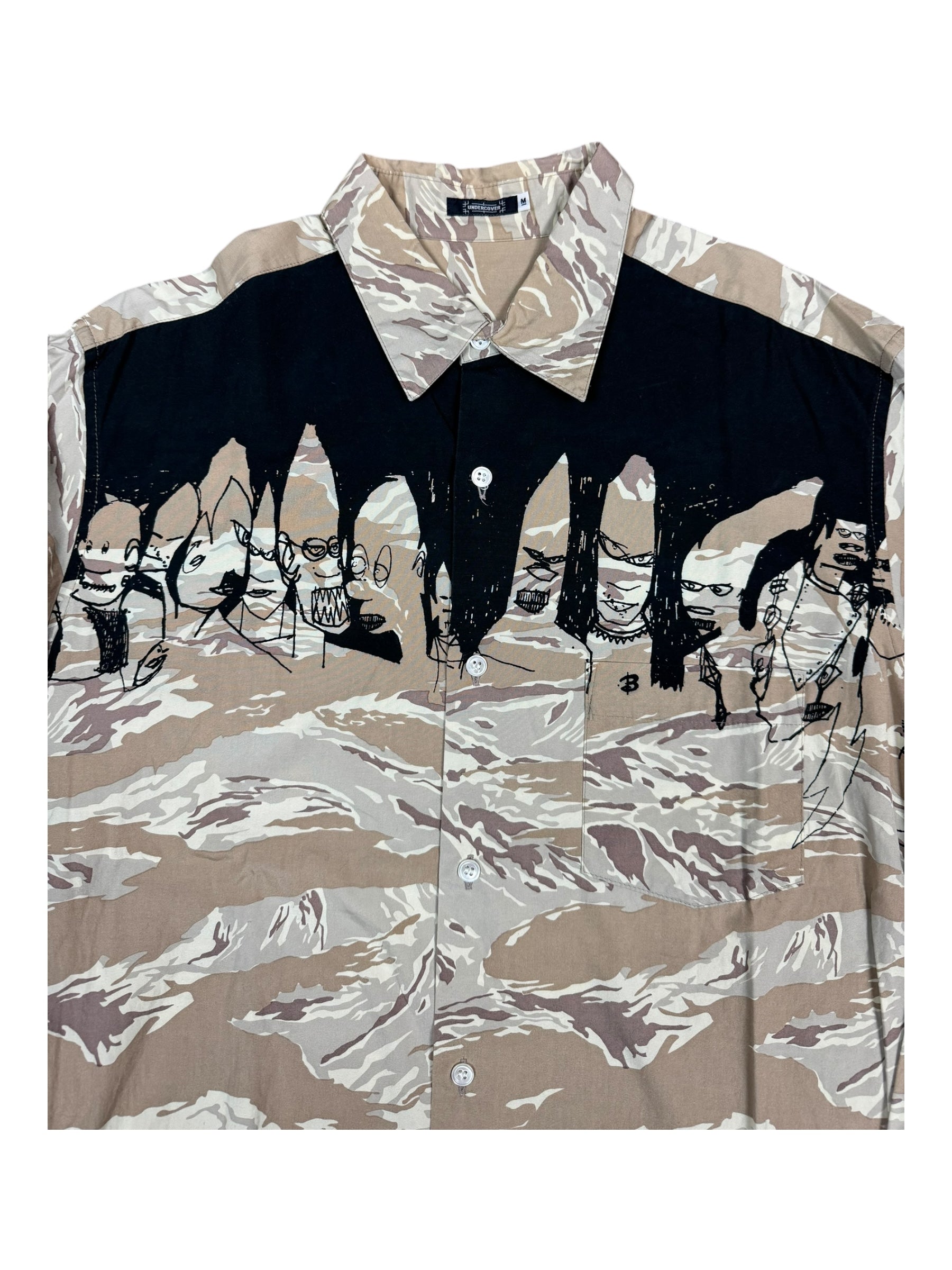 Futura 90s Camo Undercover Pointman Collage Button Up Size Medium