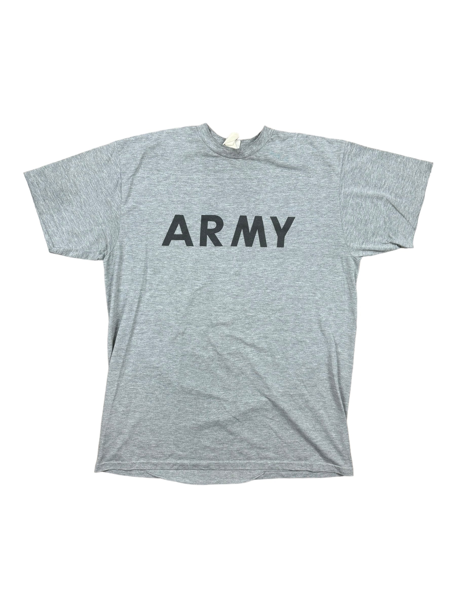 Army 90s Shirt Mens XL Military Fitness Uniform Tee USA Made Gray