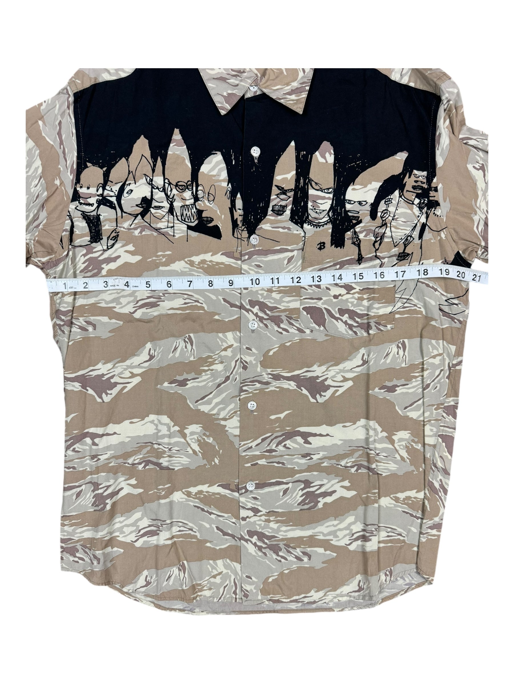 Futura 90s Camo Undercover Pointman Collage Button Up Size Medium