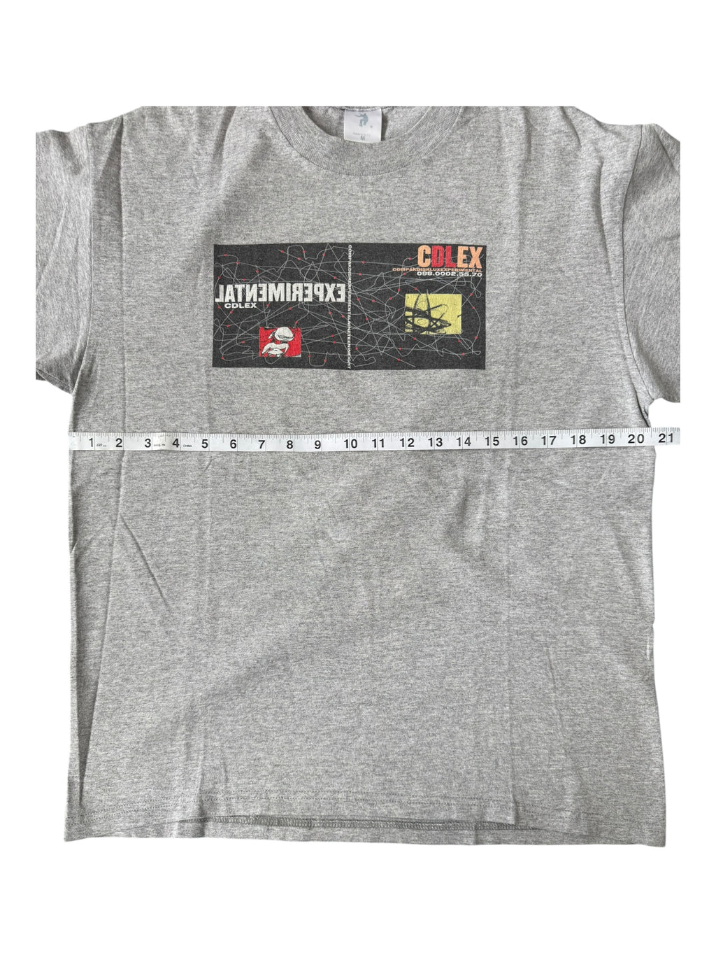 Union 90s Futura CDLEX Experimental Grey T-Shirt Size Medium