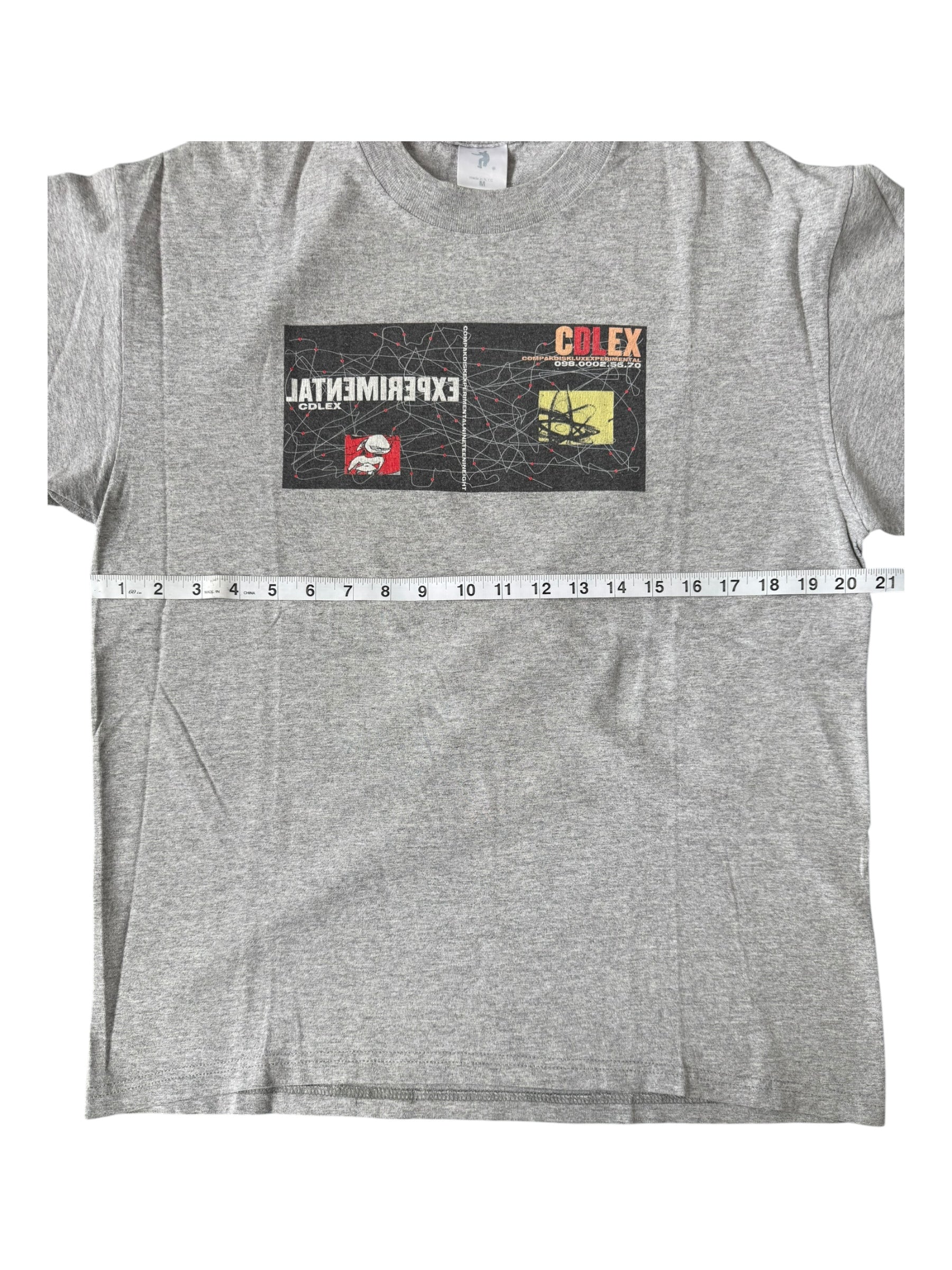 Union 90s Futura CDLEX Experimental Grey T-Shirt Size Medium