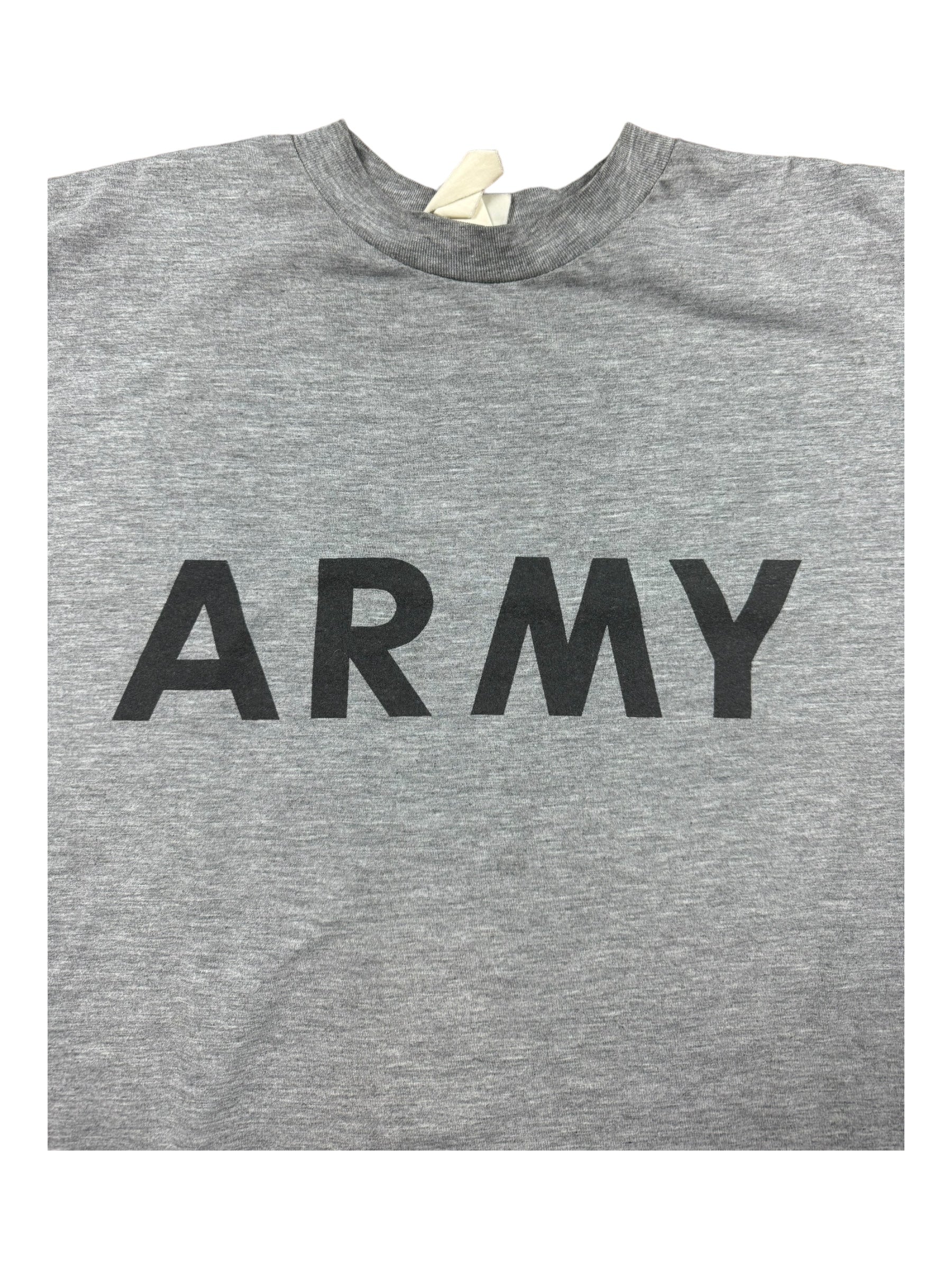 Army 90s Shirt Mens XL Military Fitness Uniform Tee USA Made Gray
