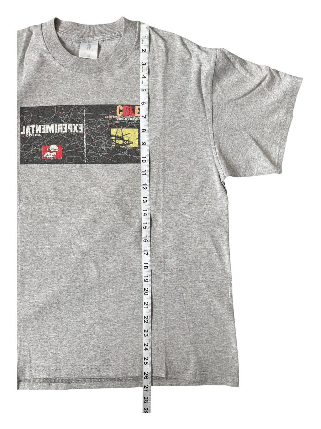 Union 90s Futura CDLEX Experimental Grey T-Shirt Size Medium