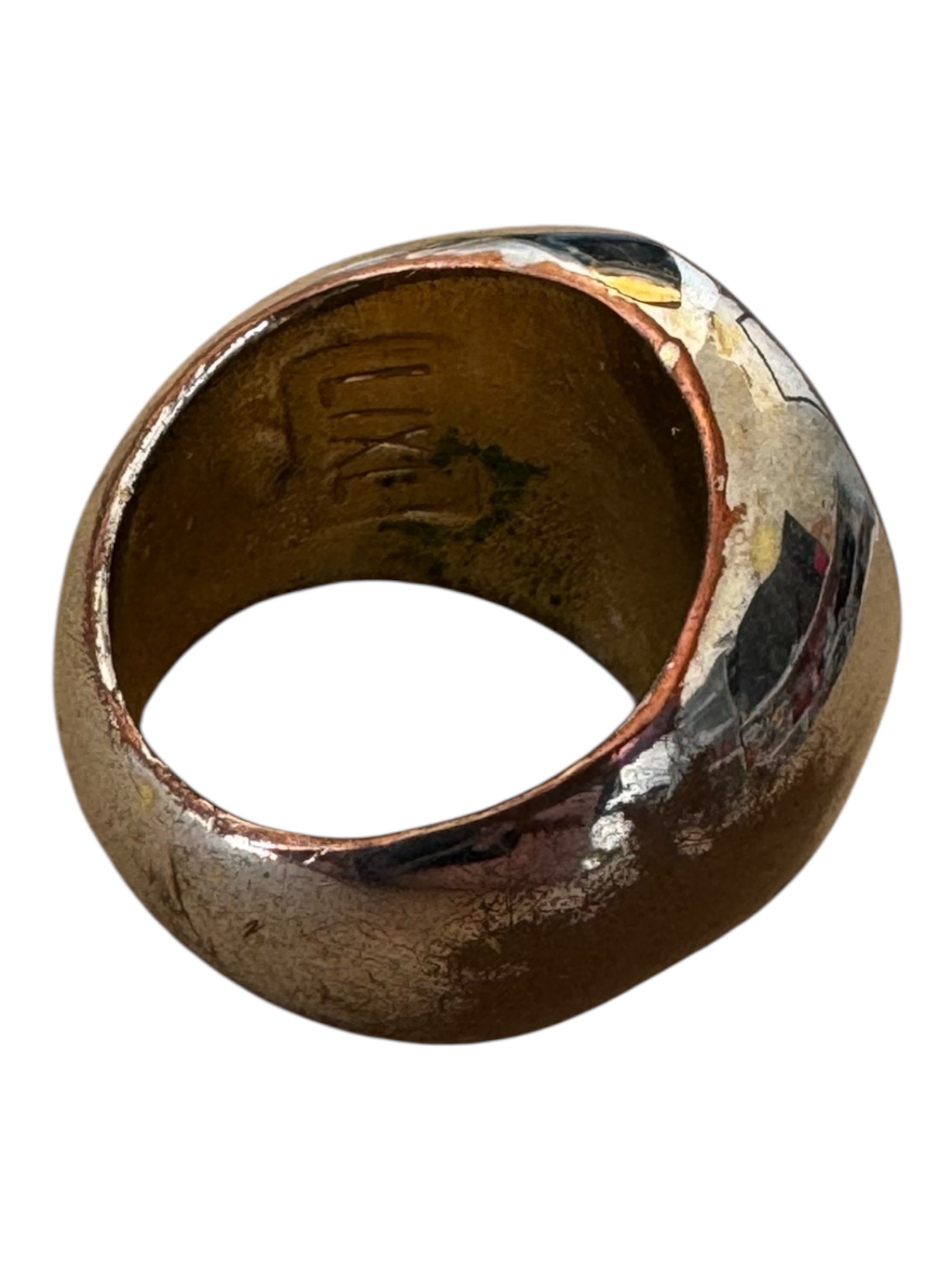 Stussy 90s SS Logo Silver Ring w/ Dust Bag Size L/XL