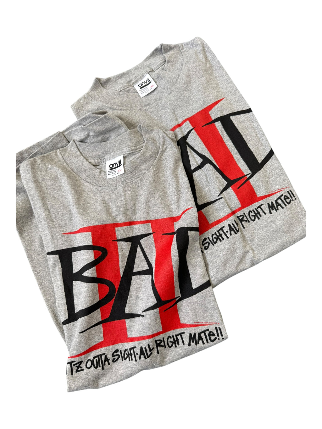 Big Audio Dynamite 90s B.A.D. II Grey T-Shirt Size XL