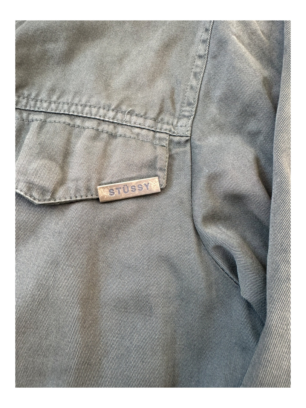 Stussy 00s Green Army Trench Coat Size Medium