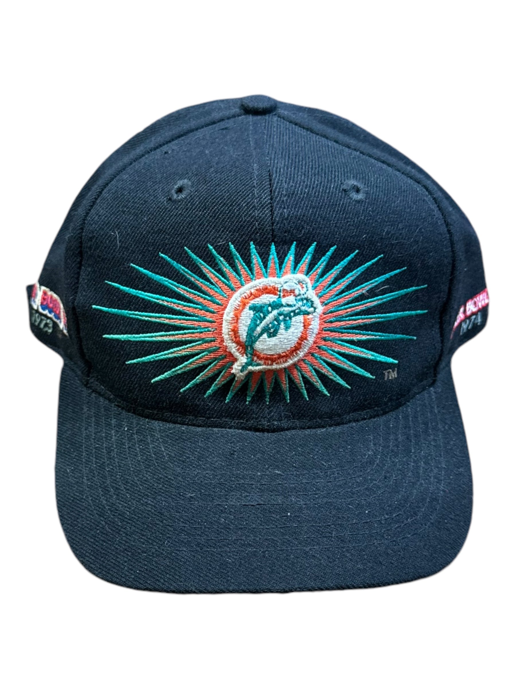 Miami Dolphins Strapback Back 2 Back Super Bowl Champs Cap 1973 1974 NFL