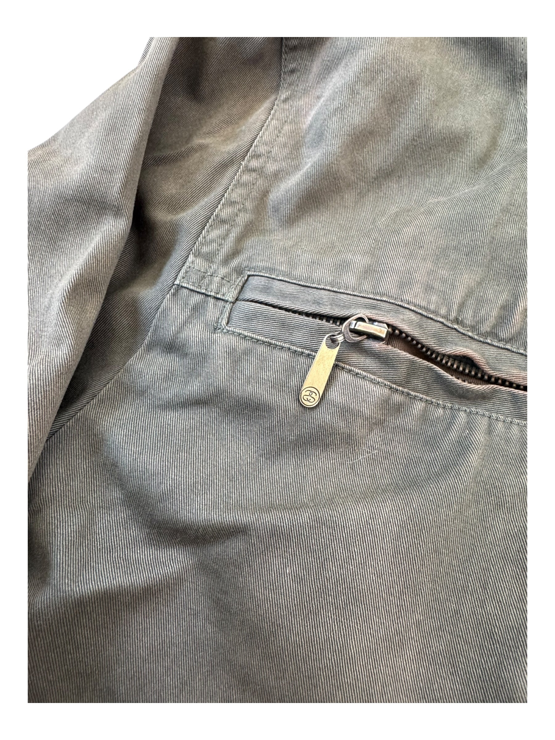 Stussy 00s Green Army Trench Coat Size Medium