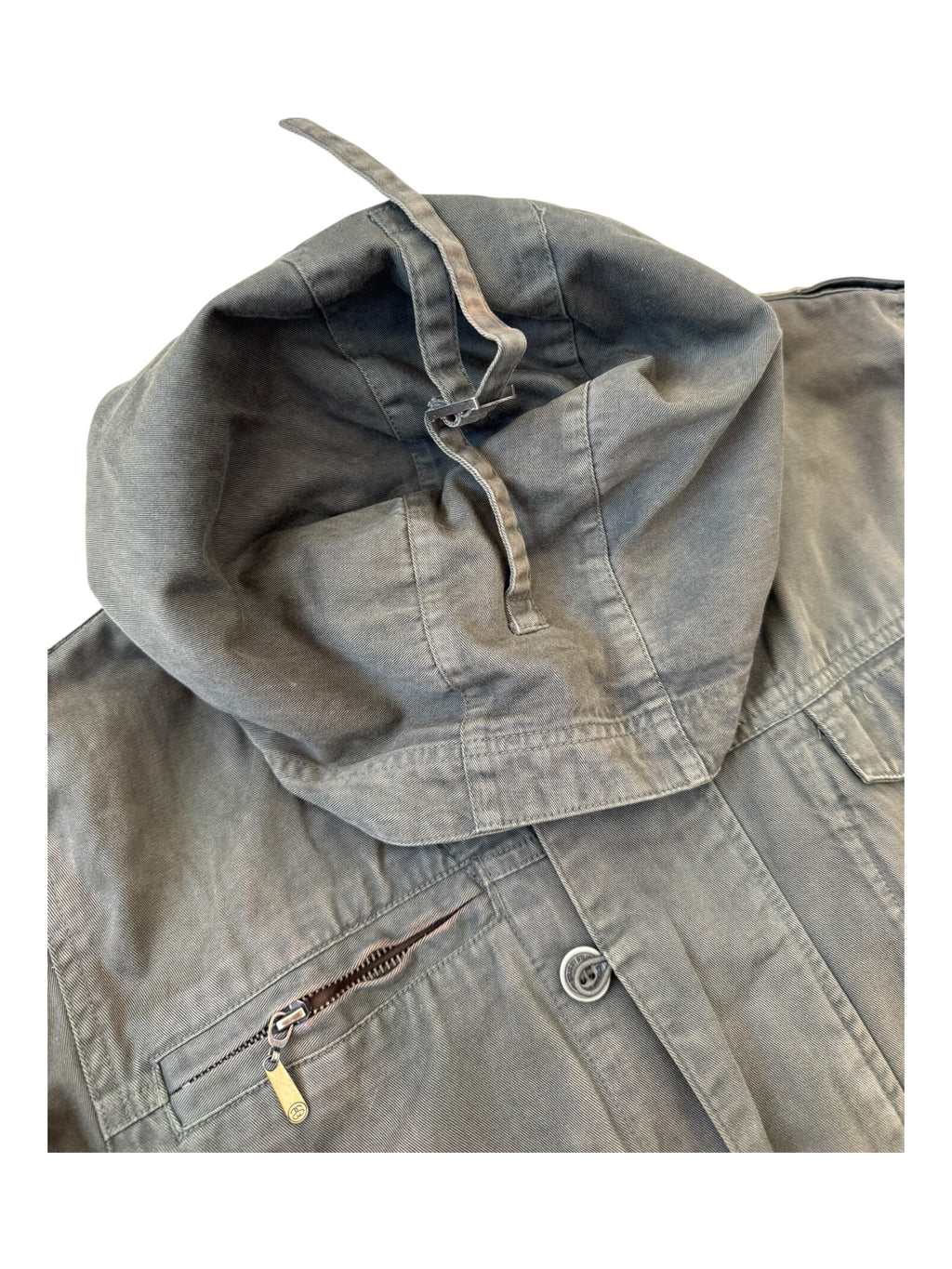 Stussy 00s Green Army Trench Coat Size Medium