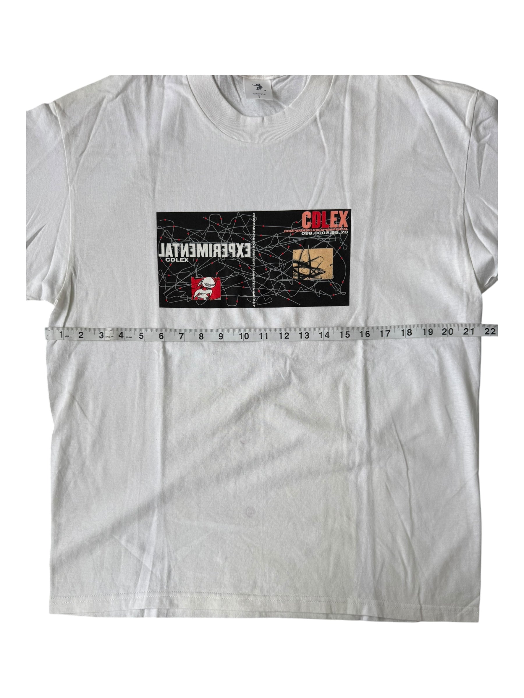 Union 90s Futura CDLEX Experimental White T-Shirt Size Large