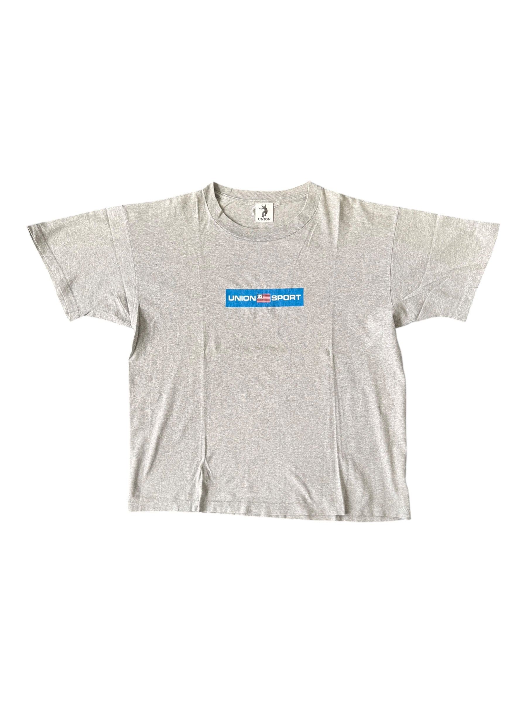 Union 90s Union Sport Logo Grey T-Shirt Size Large