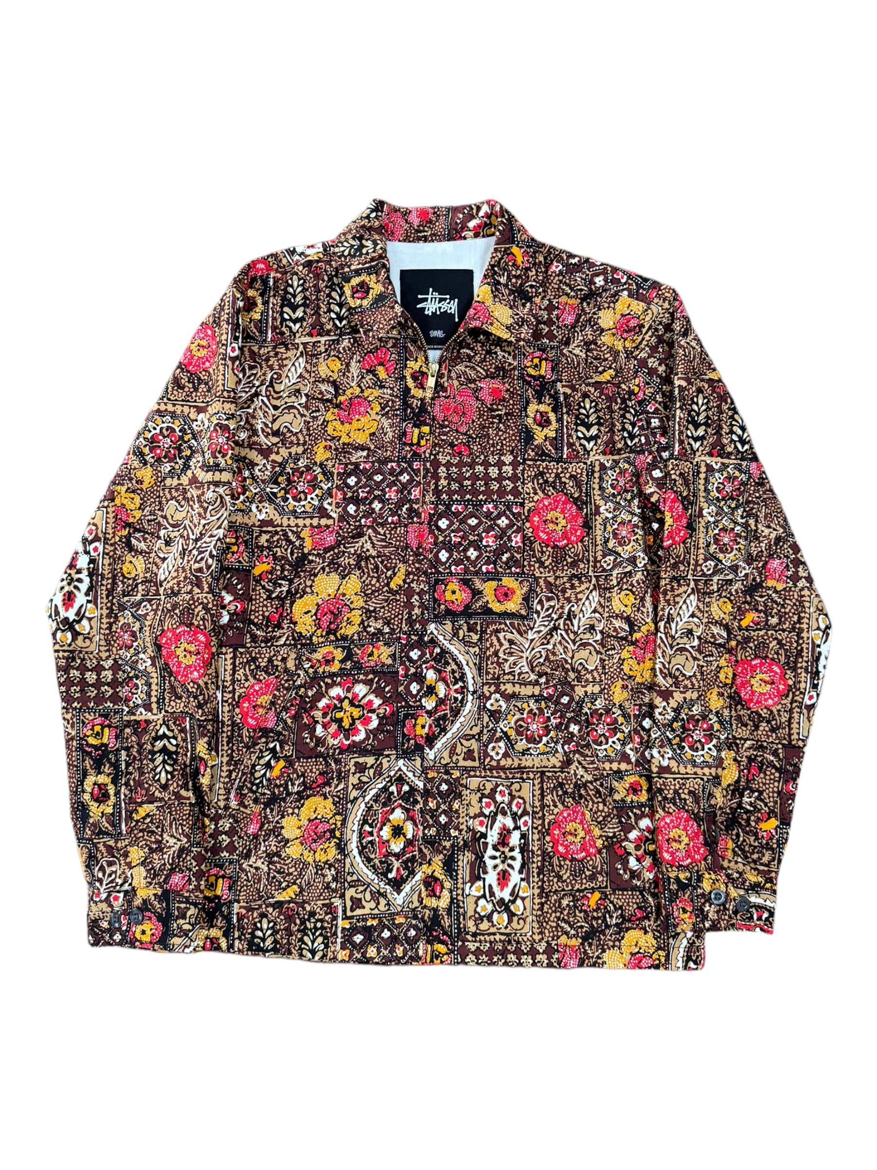 Stussy 00s Paisley Zip Up Jacket Size Small