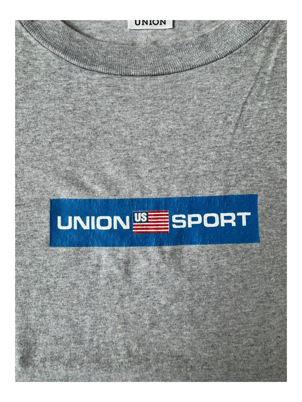 Union 90s Union Sport Logo Grey T-Shirt Size Large