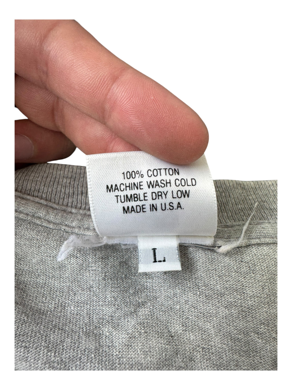 Union 90s Union Sport Logo Grey T-Shirt Size Large