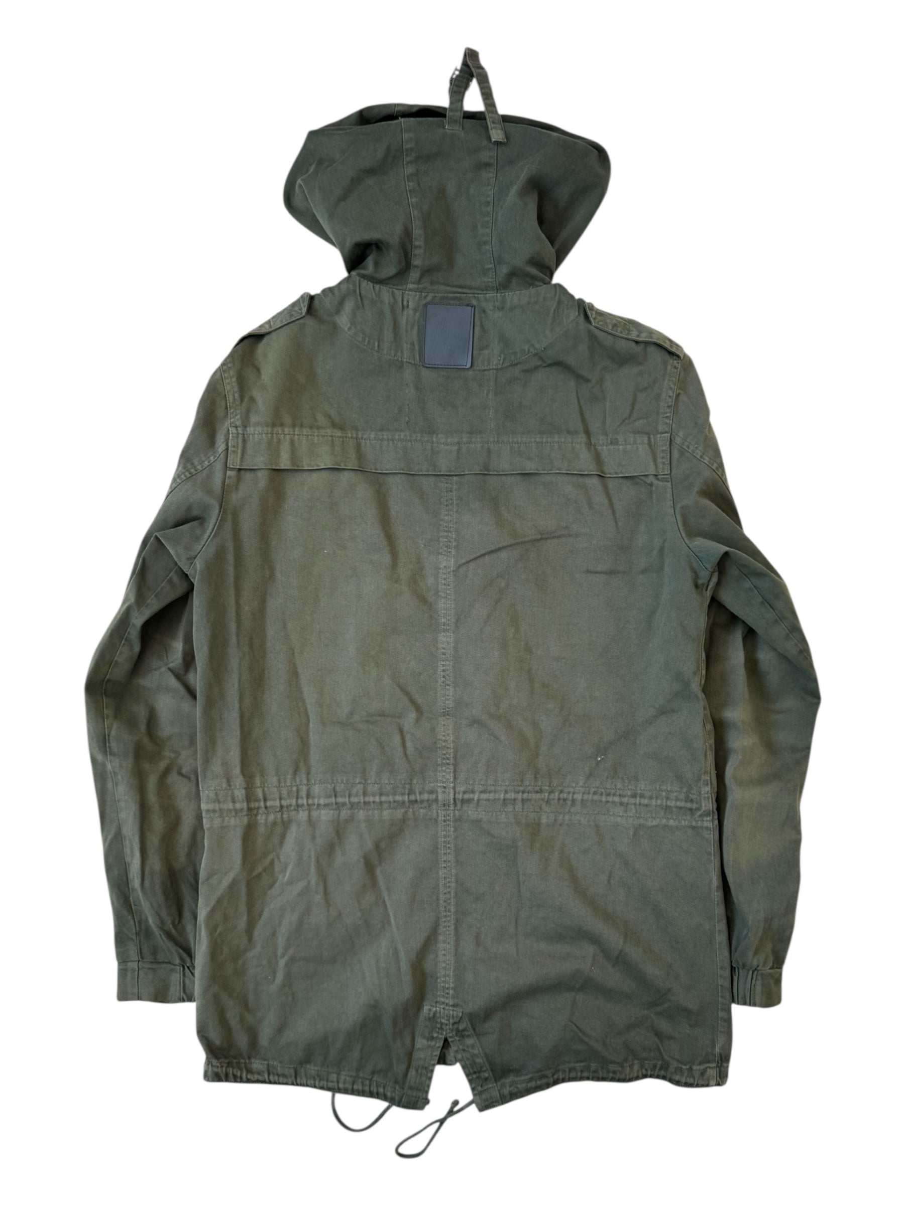 Stussy 00s Green Army Trench Coat Size Medium