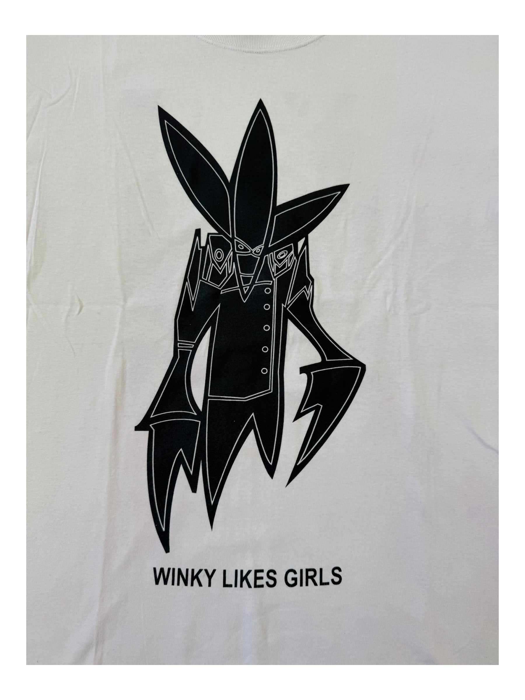 Futura 90s White Winky Loves Girls T-shirt Size XL