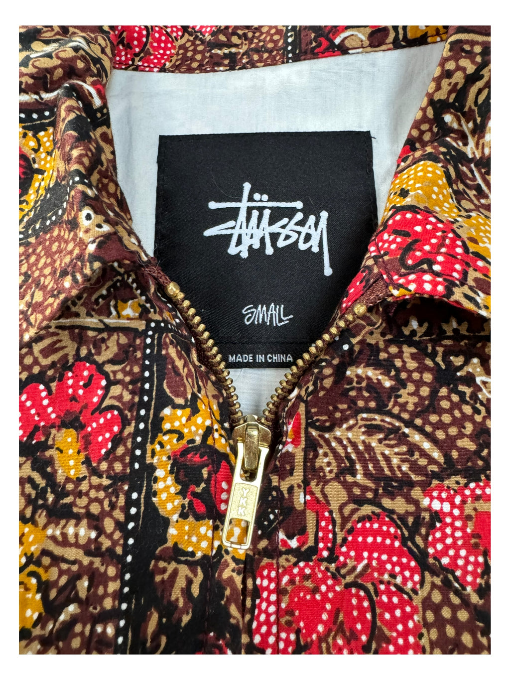 Stussy 00s Paisley Zip Up Jacket Size Small