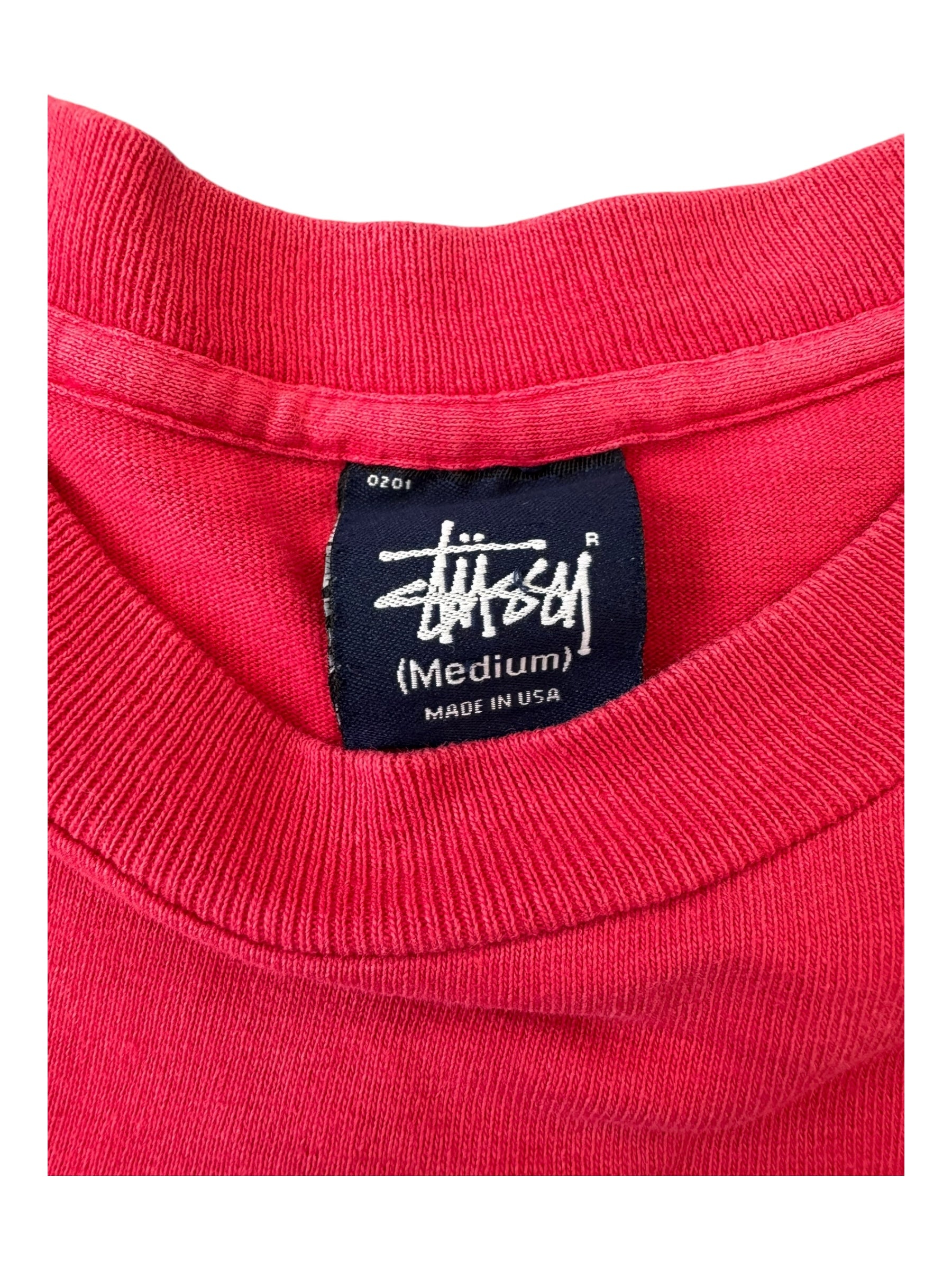 Stussy 90s Red Sharpie T-Shirt Size Medium