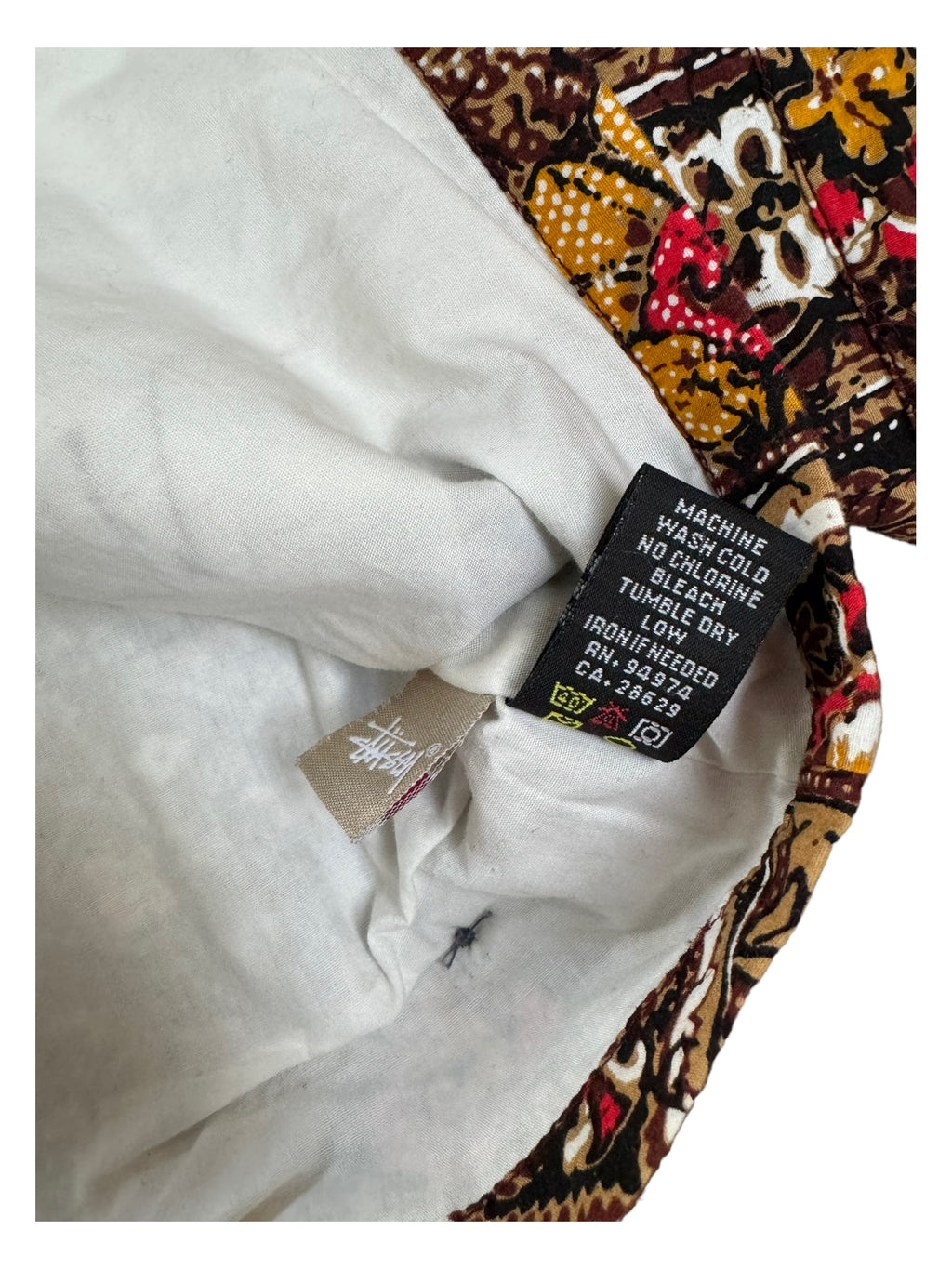 Stussy 00s Paisley Zip Up Jacket Size Small