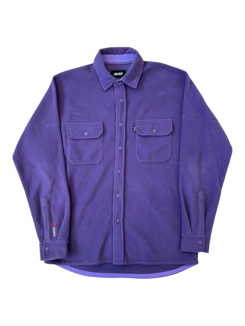 Palace Purple Polartec Lazer Shirt Fleece Button Up Size Small