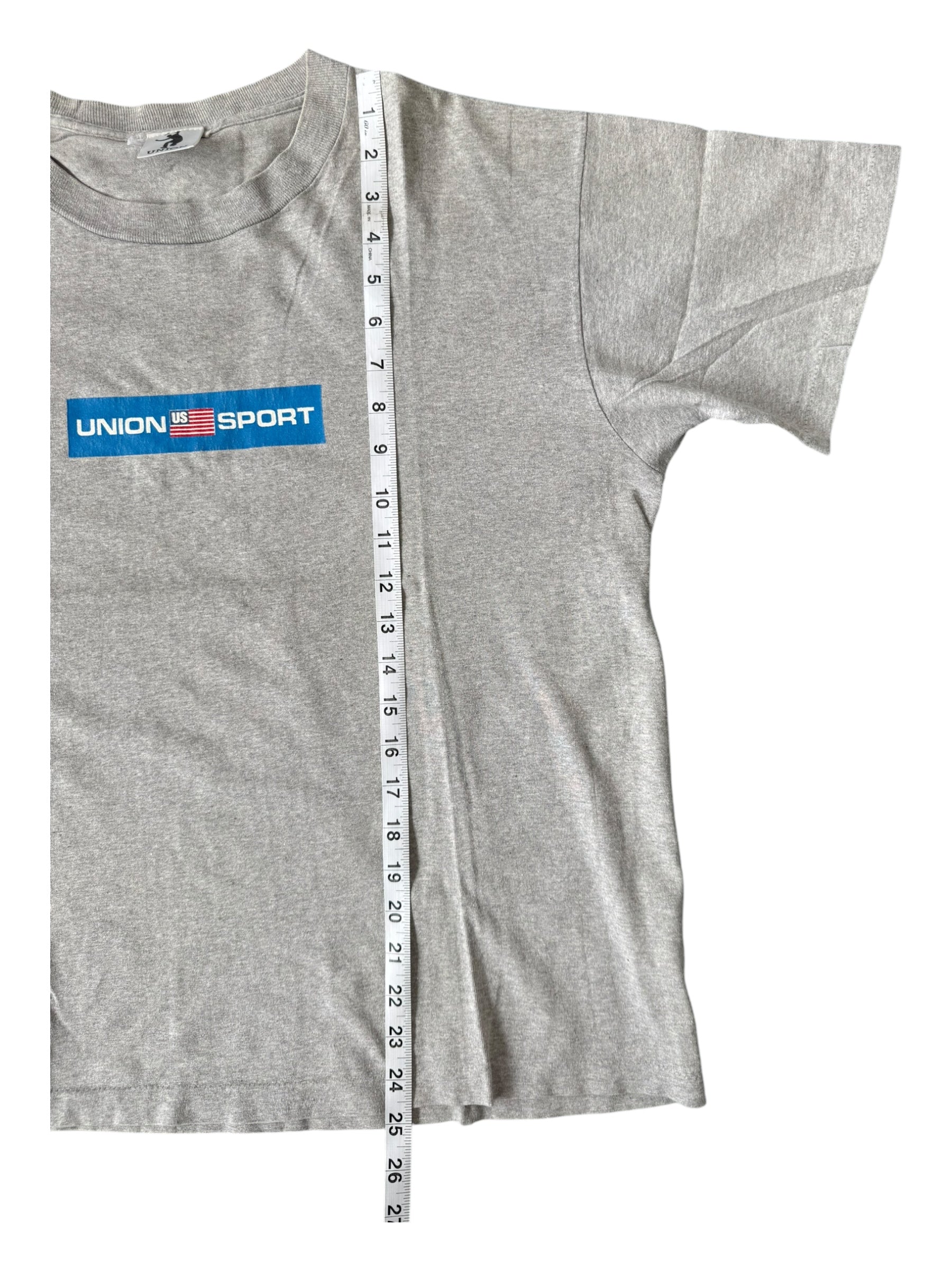 Union 90s Union Sport Logo Grey T-Shirt Size Large