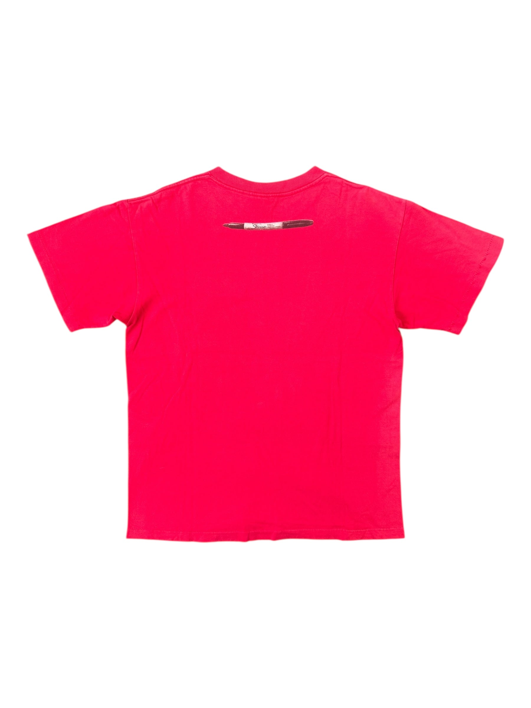 Stussy 90s Red Sharpie T-Shirt Size Medium