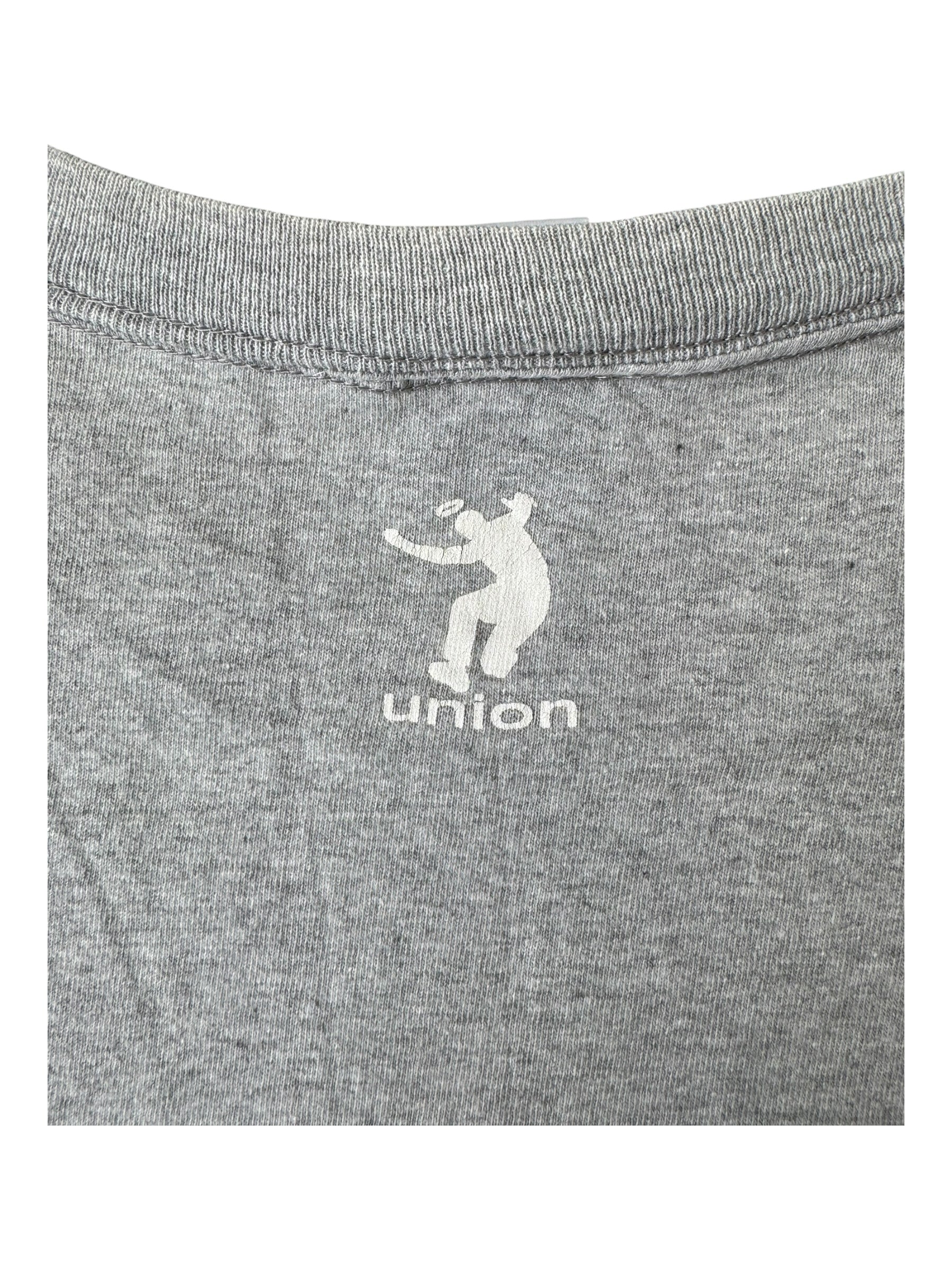 Union 90s Union Sport Logo Grey T-Shirt Size Large