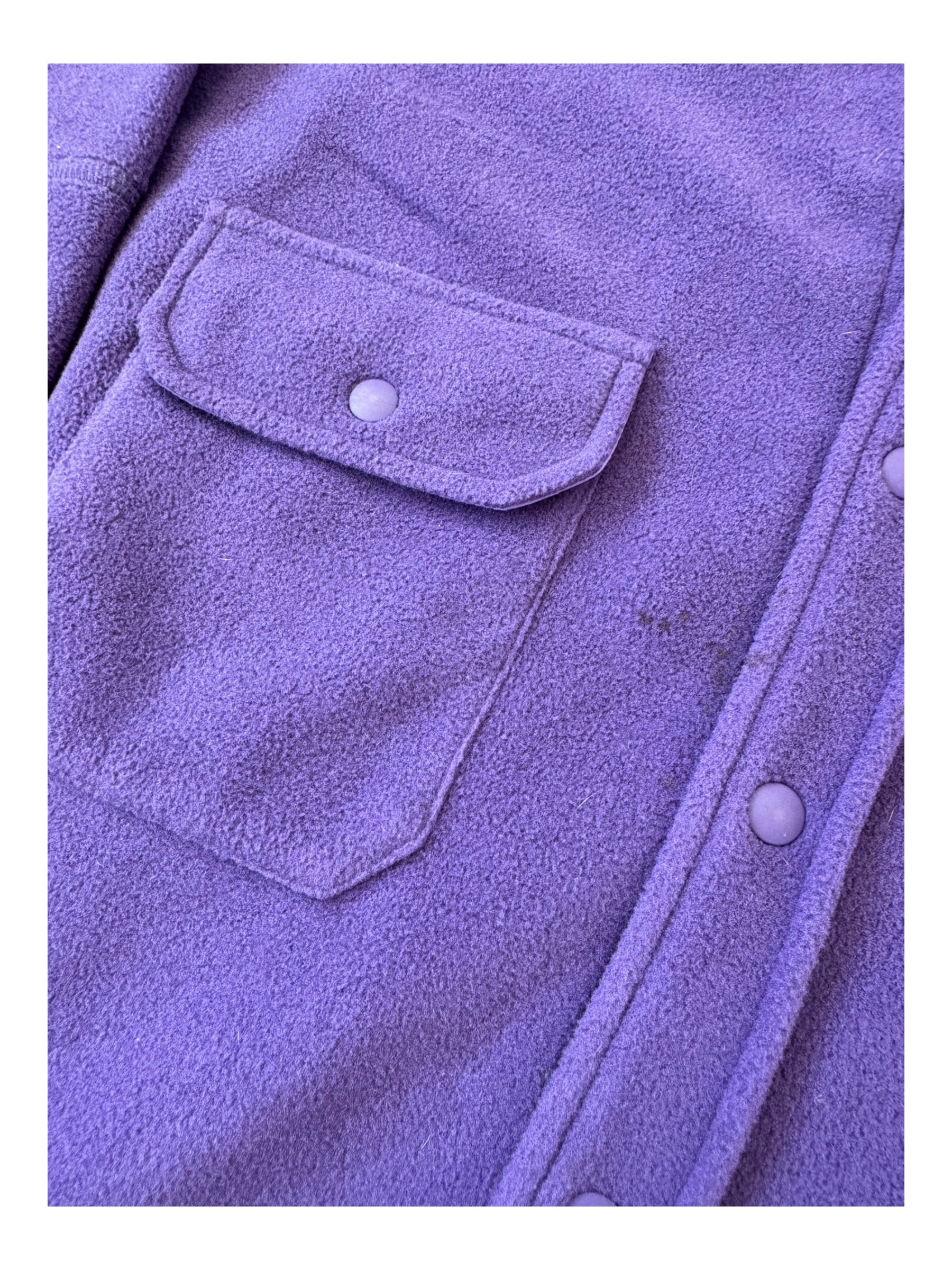 Palace Purple Polartec Lazer Shirt Fleece Button Up Size Small