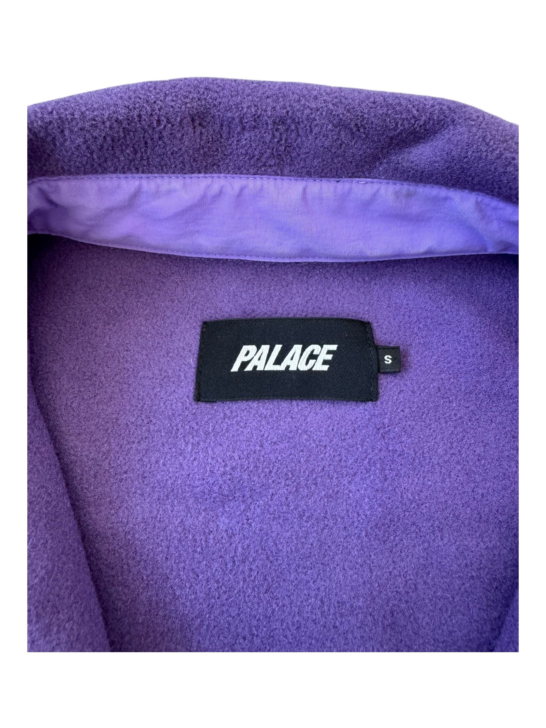 Palace Purple Polartec Lazer Shirt Fleece Button Up Size Small
