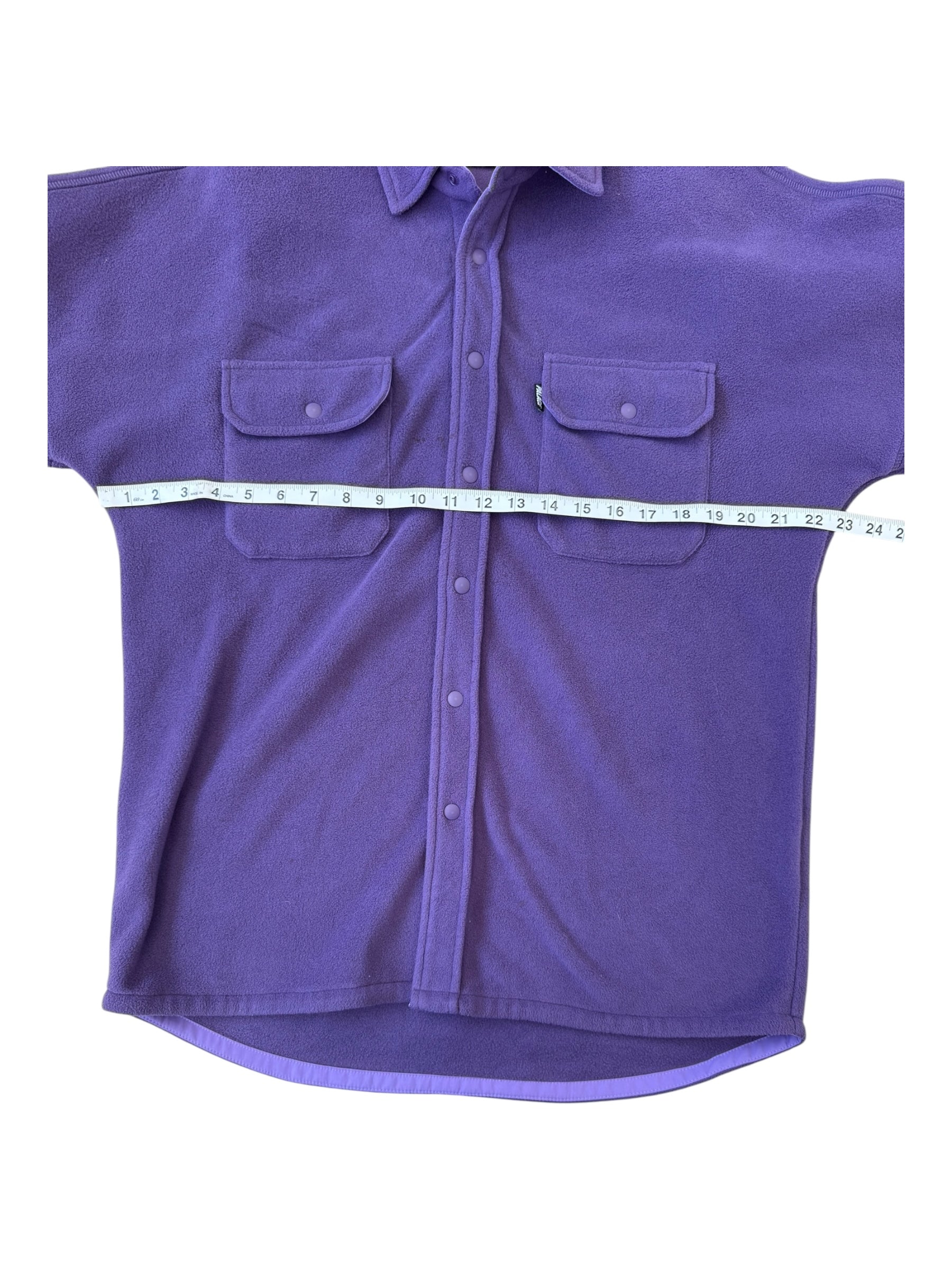 Palace Purple Polartec Lazer Shirt Fleece Button Up Size Small