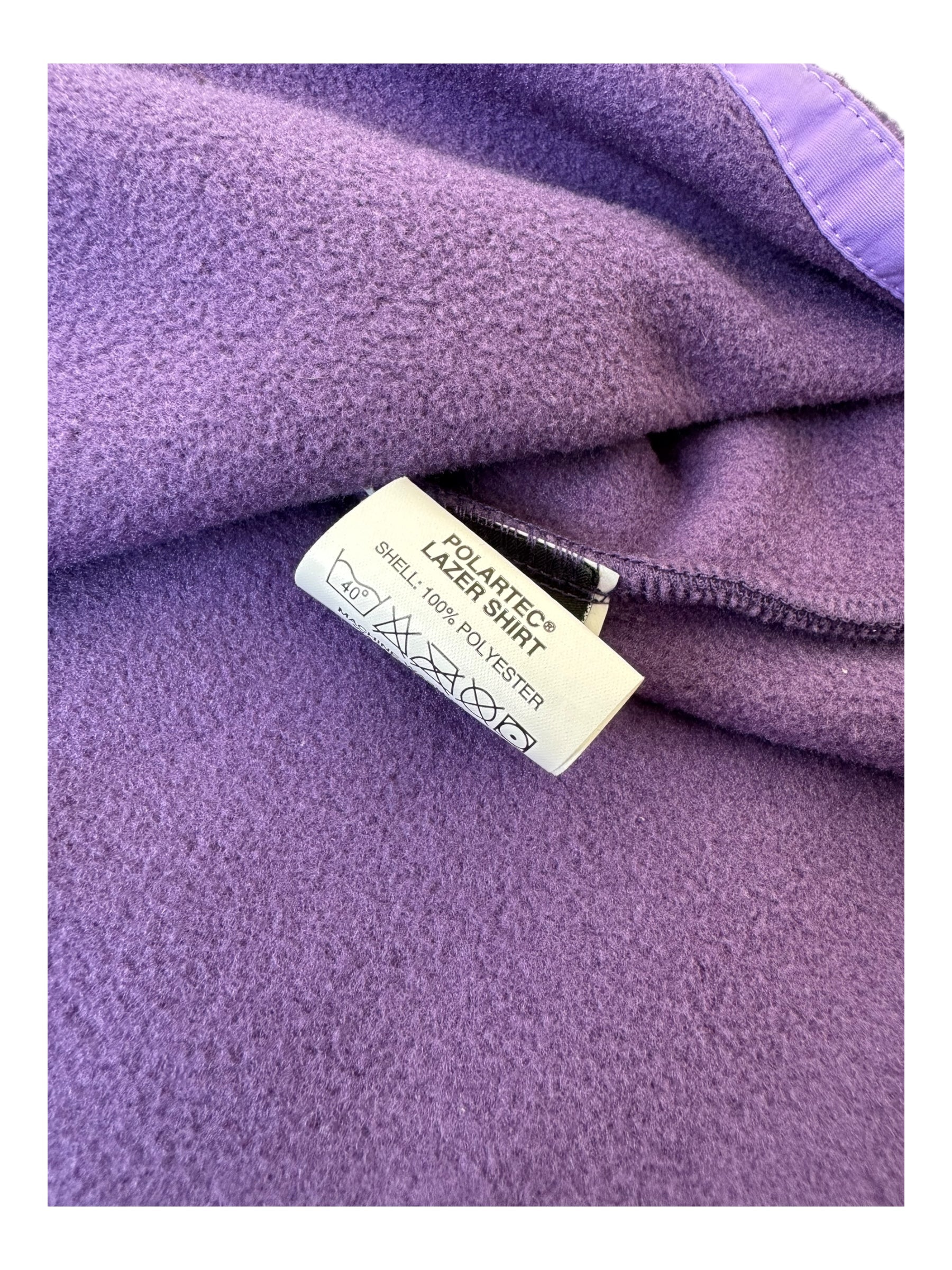 Palace Purple Polartec Lazer Shirt Fleece Button Up Size Small