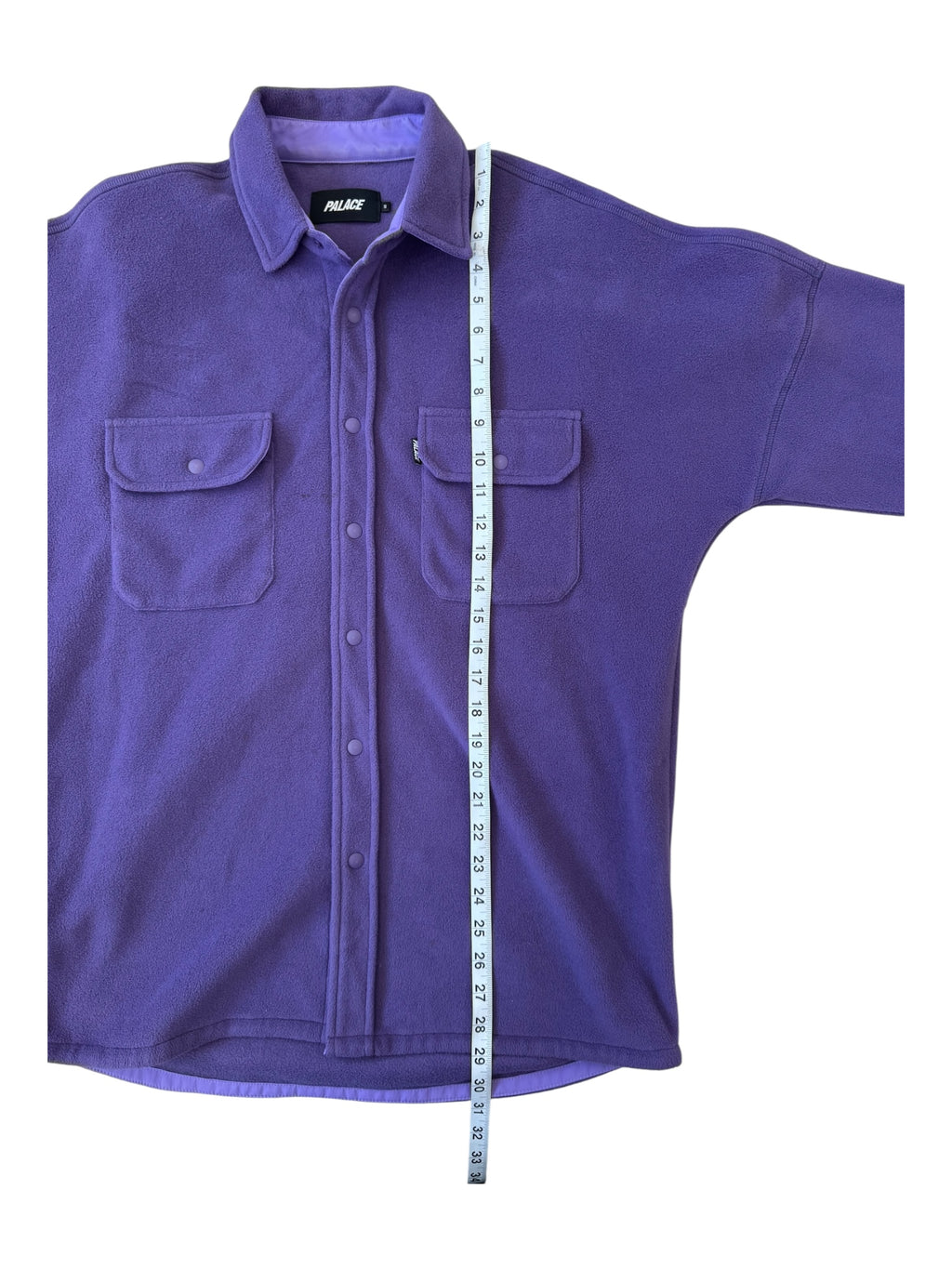 Palace Purple Polartec Lazer Shirt Fleece Button Up Size Small