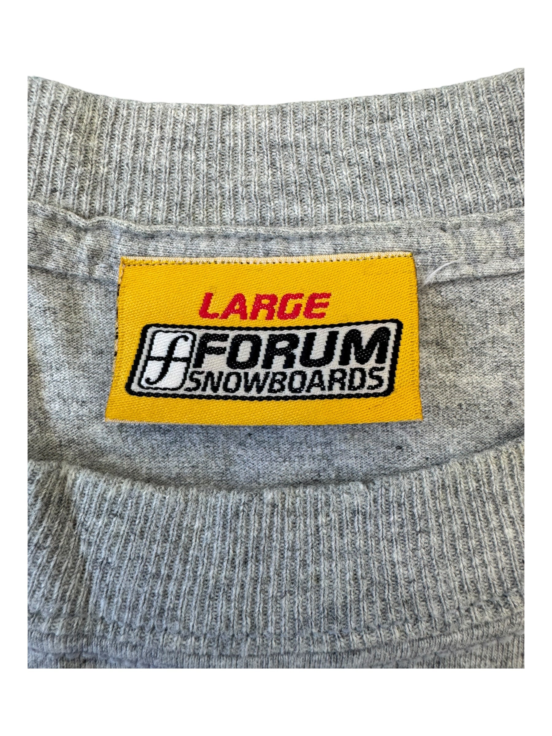 Forum Snowboards 90s Grey Peter Line Strippers T-Shirt Size Large